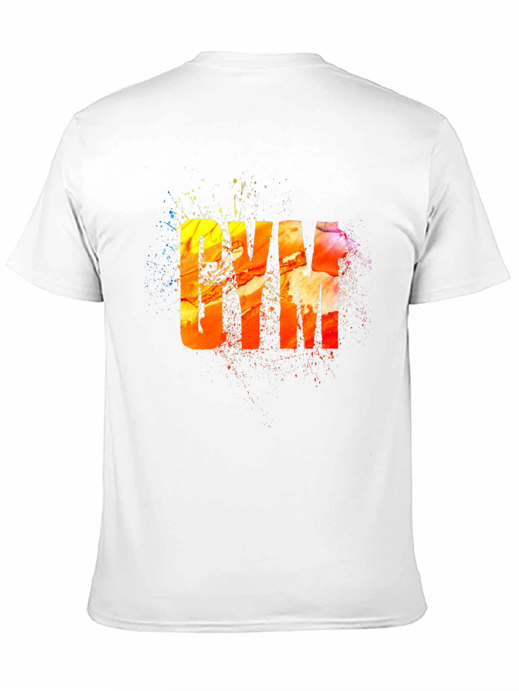 Camiseta Negra con Diseño Abstracto GYM