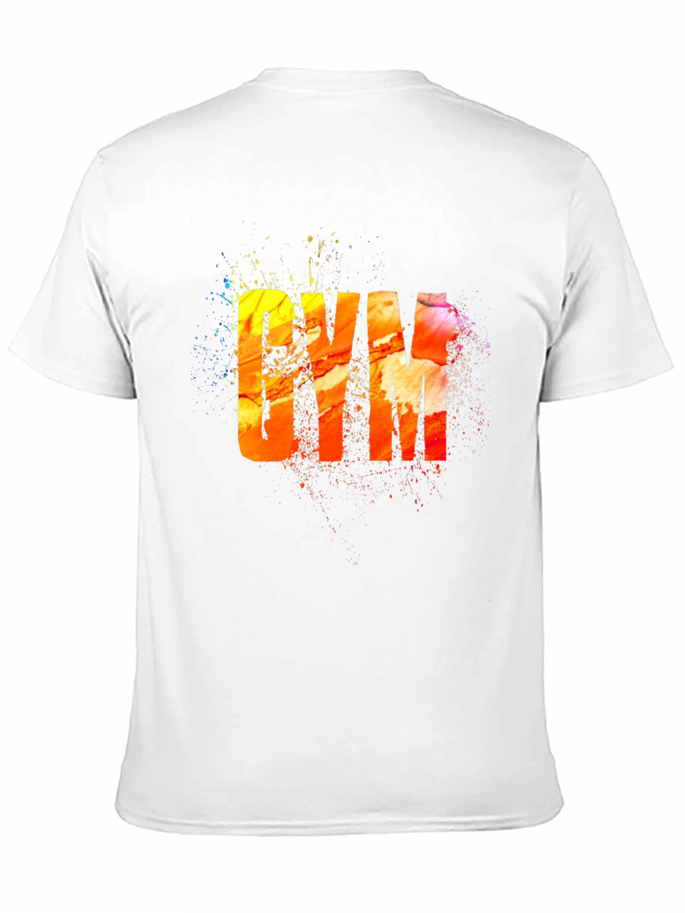 Camiseta Negra con Diseño Abstracto GYM