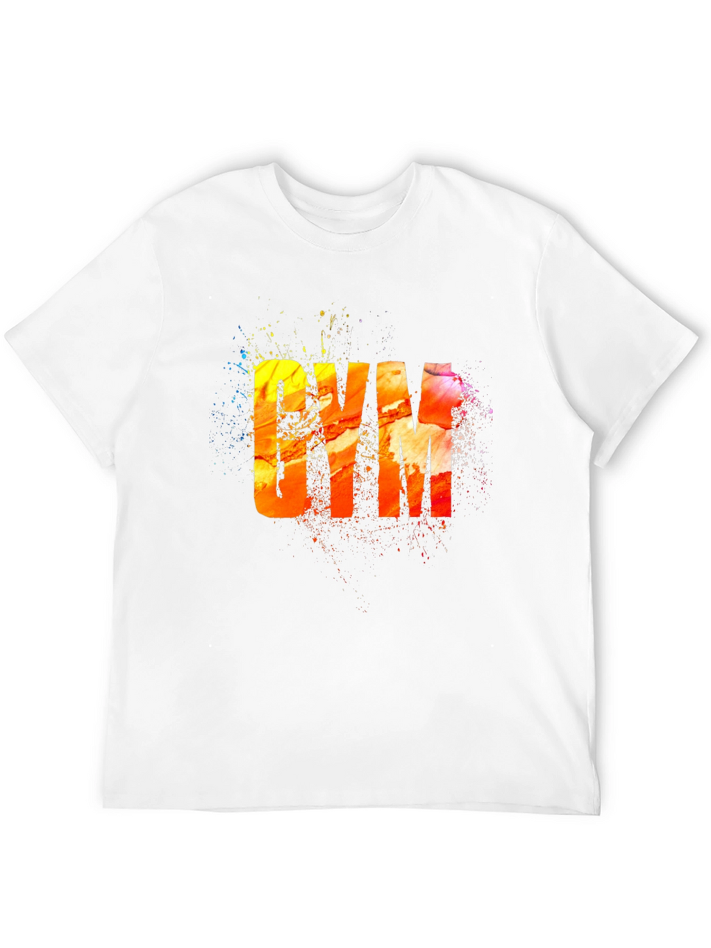 Camiseta Negra con Diseño Abstracto GYM