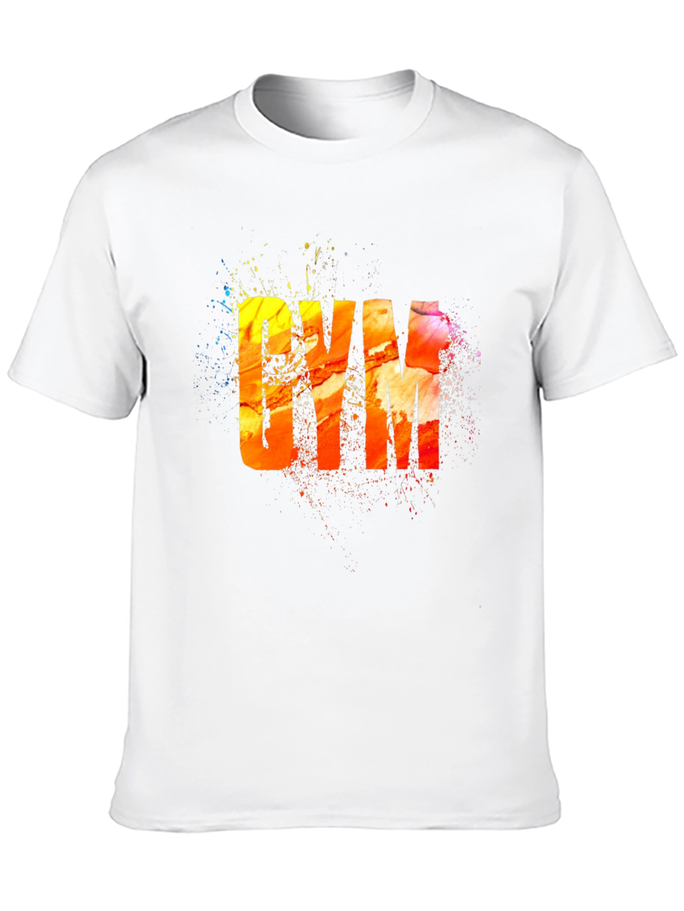 Camiseta Negra con Diseño Abstracto GYM