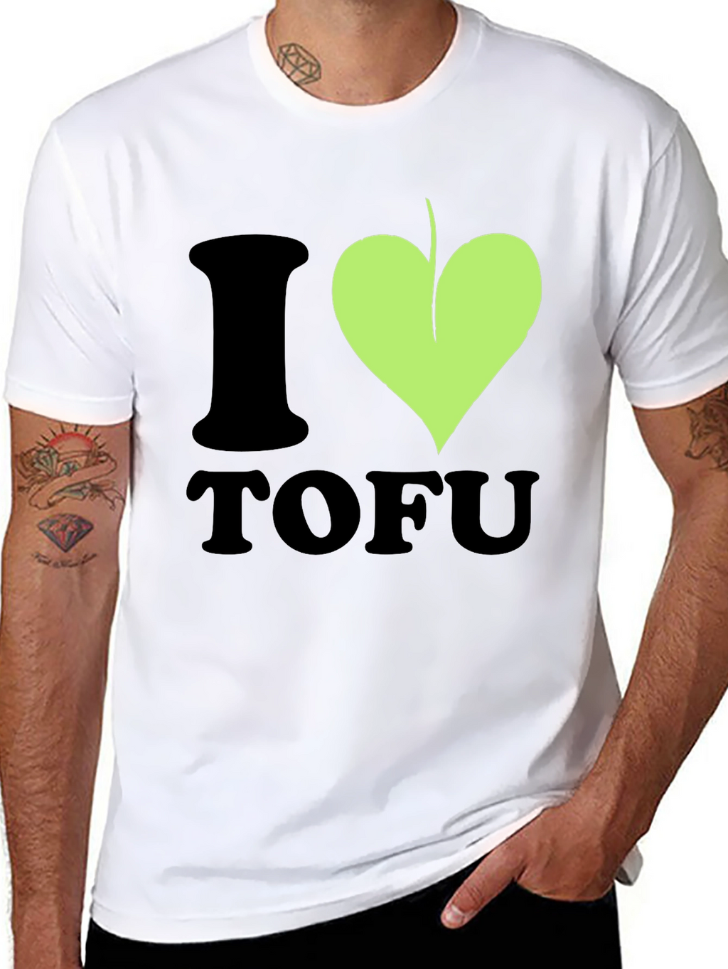 Camiseta Hombre I ❤️ Tofu Diseño Vegano
