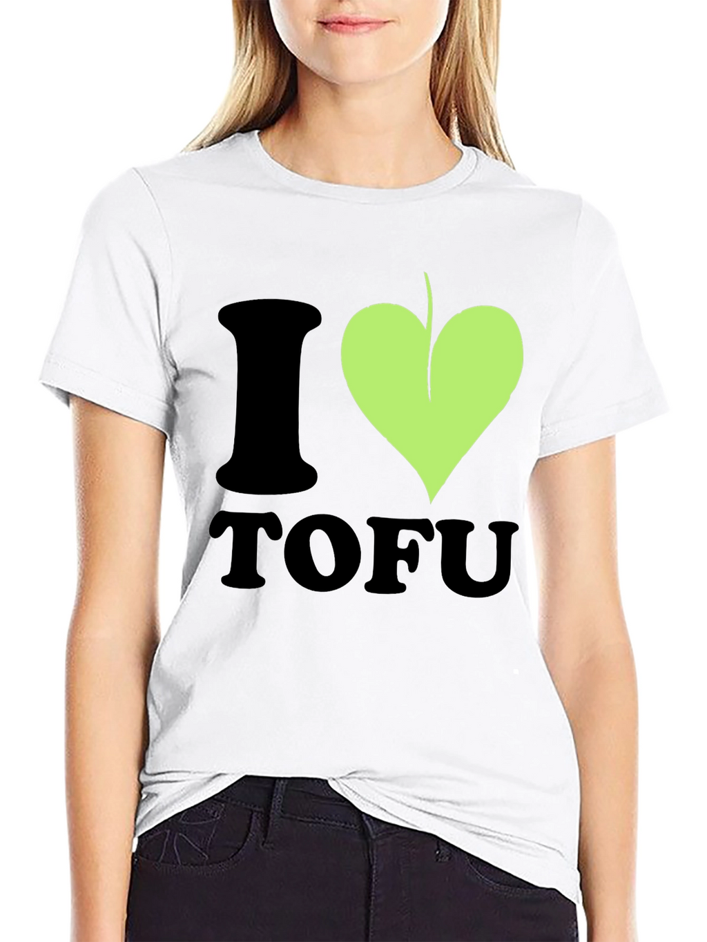 Camiseta Hombre I ❤️ Tofu Diseño Vegano