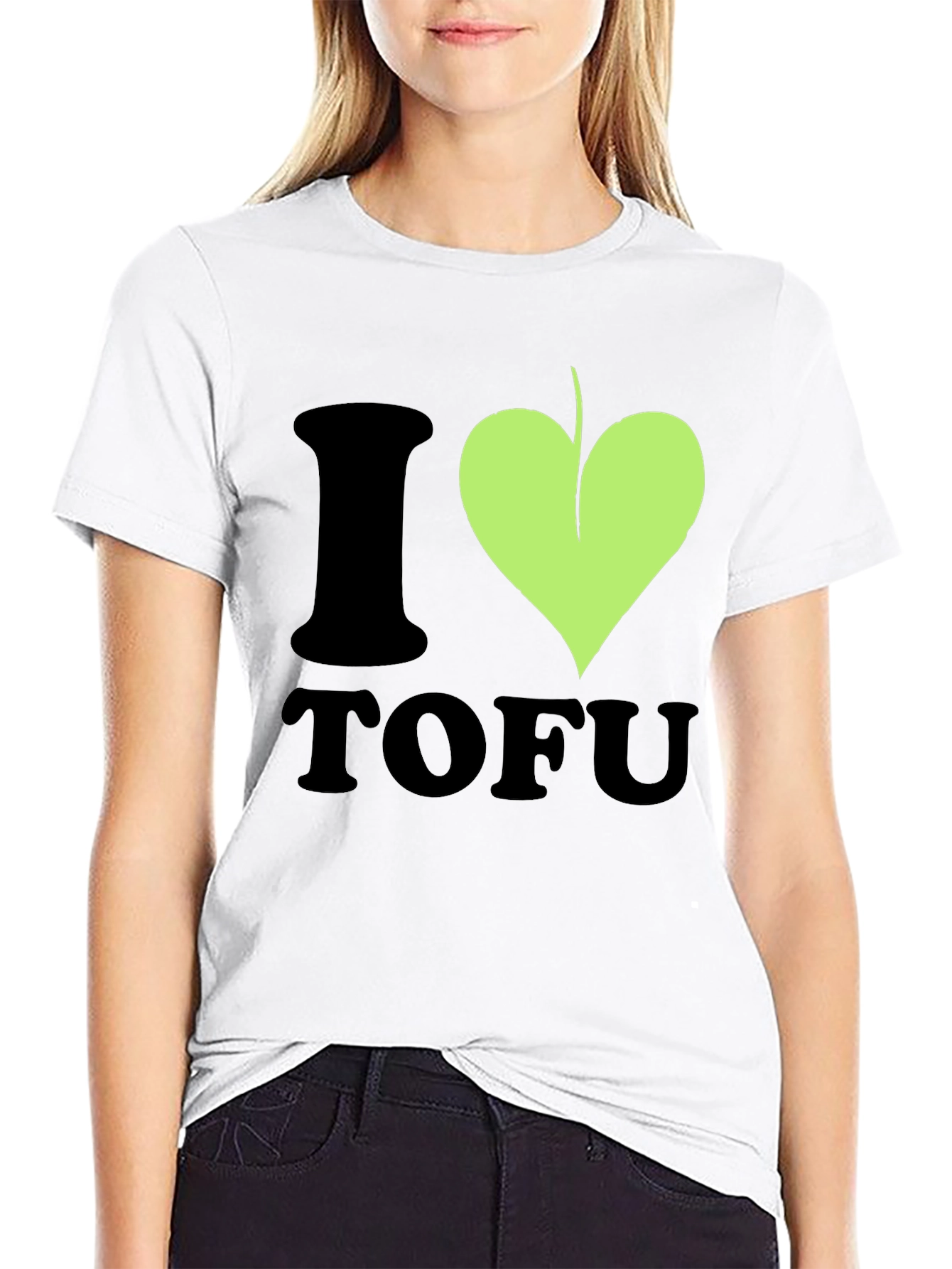 Camiseta Hombre I ❤️ Tofu Diseño Vegano