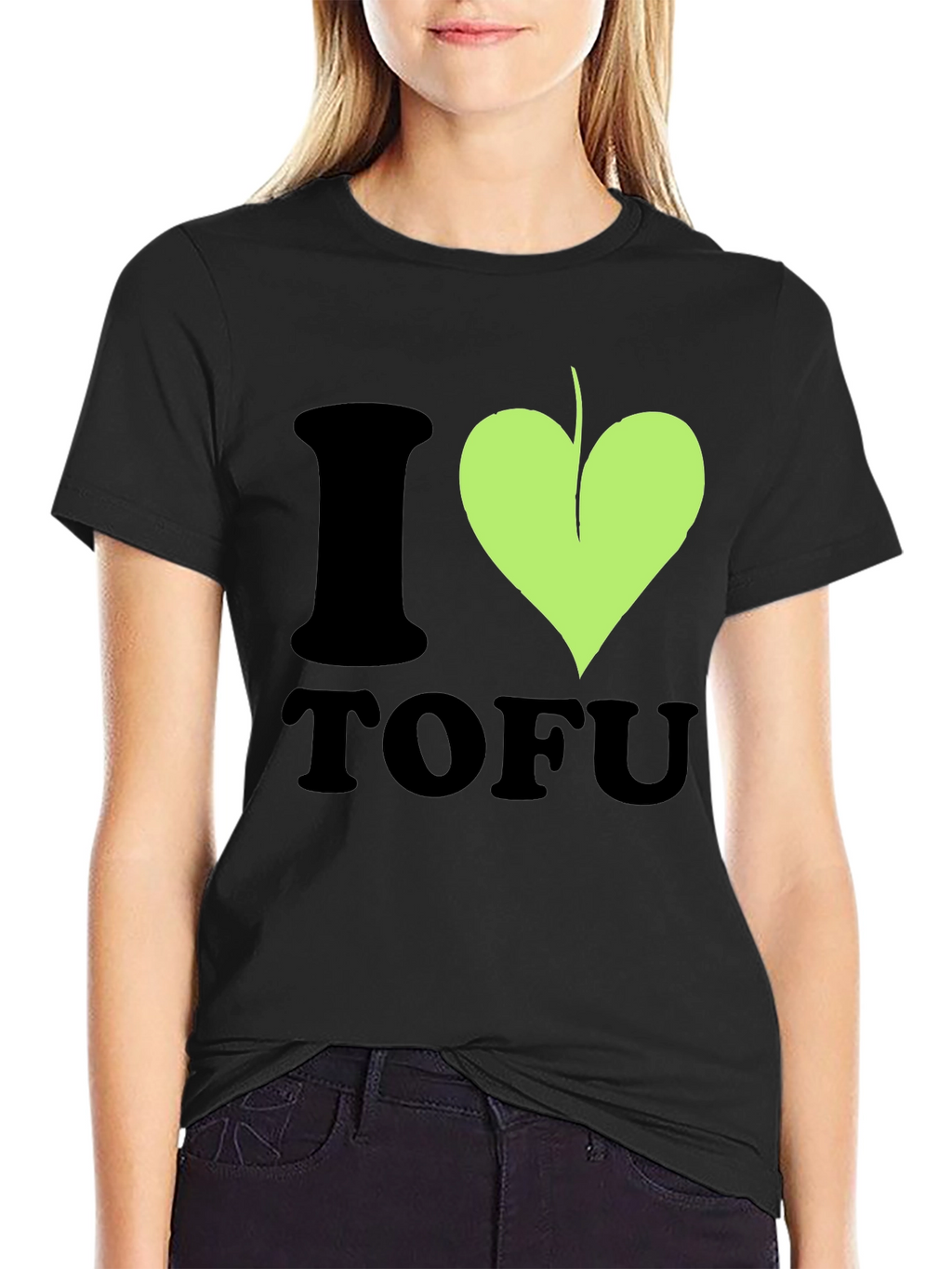 Camiseta Hombre I ❤️ Tofu Diseño Vegano