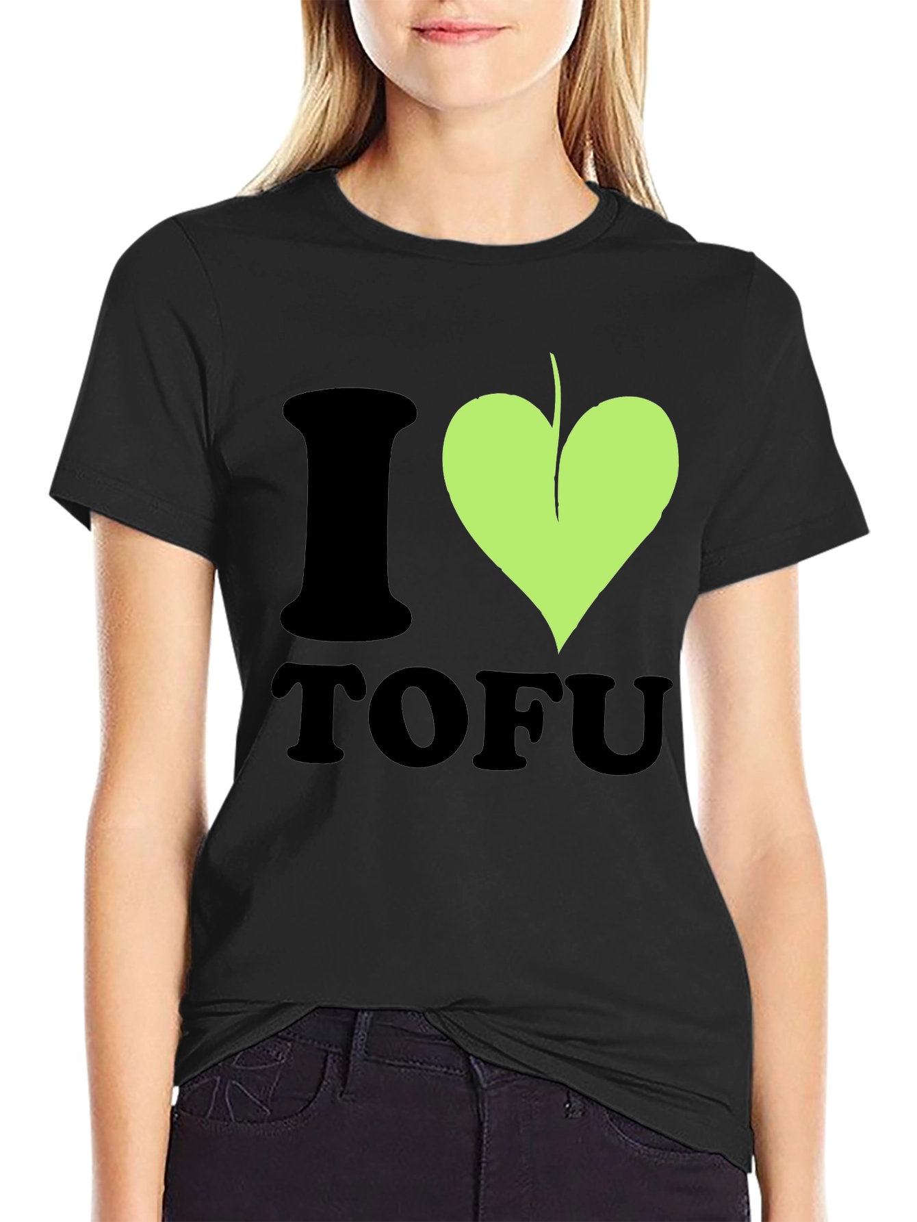 Camiseta Hombre I ❤️ Tofu Diseño Vegano