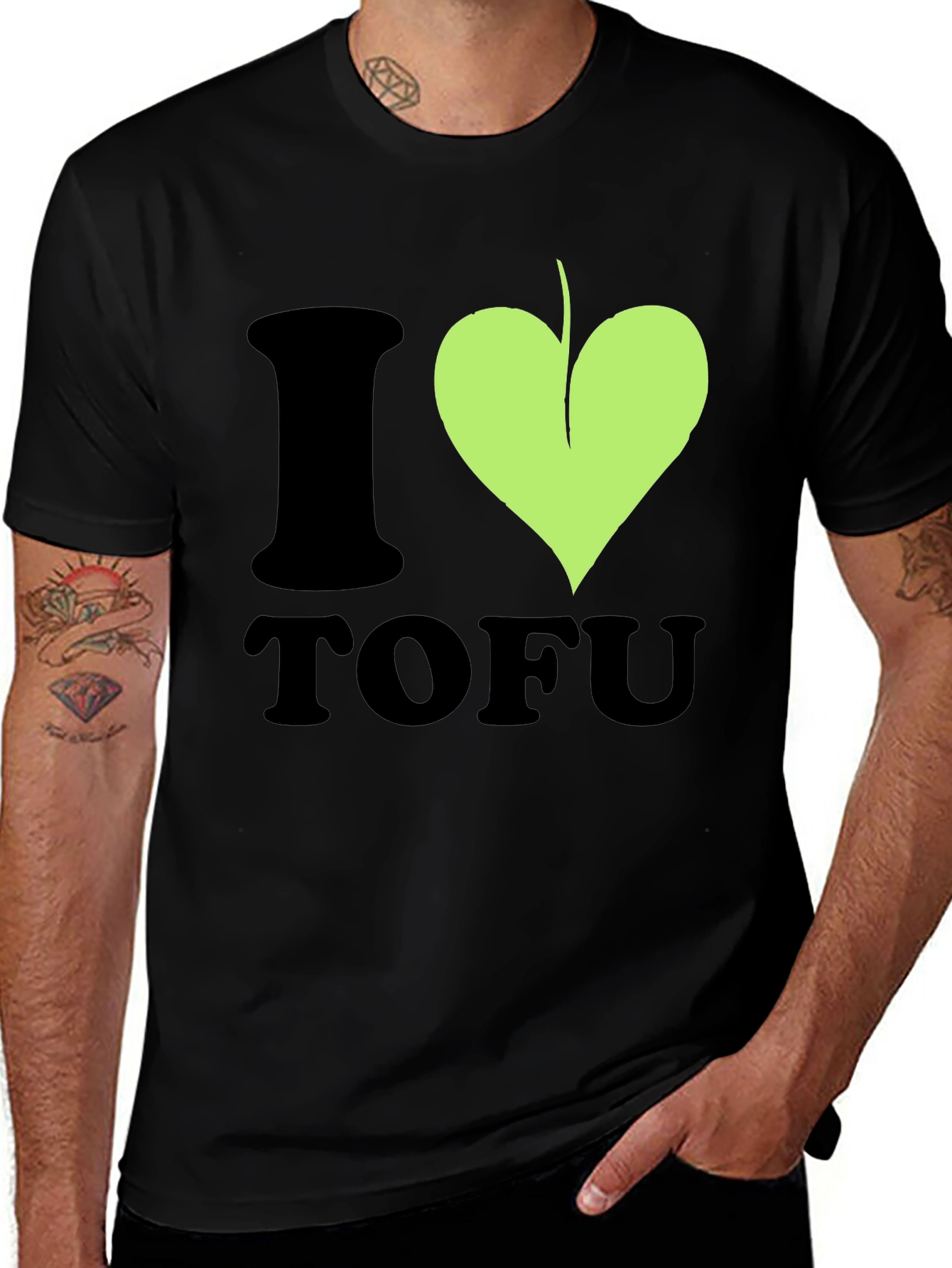 Camiseta Hombre I ❤️ Tofu Diseño Vegano
