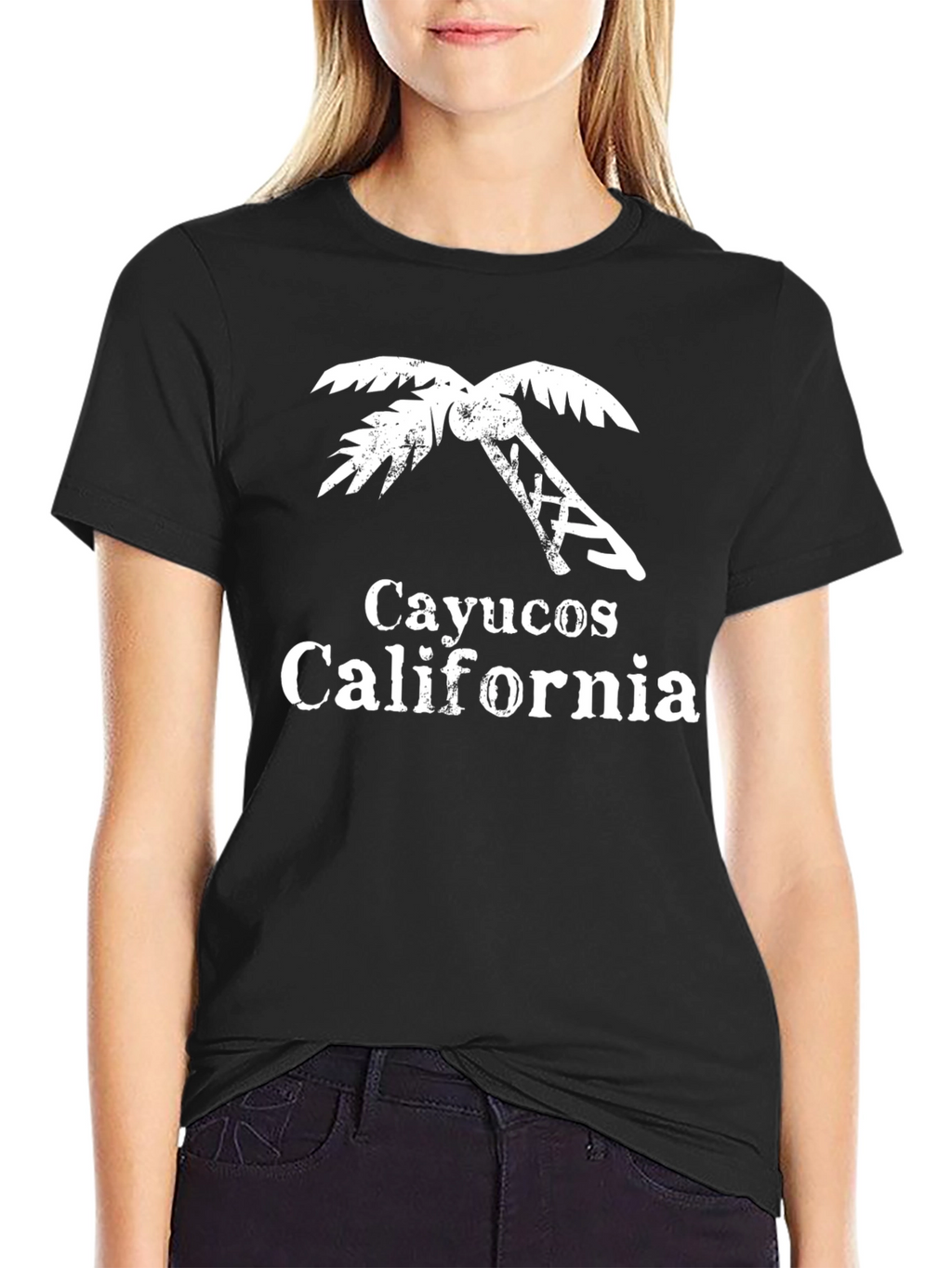 Camiseta Cayucos California Diseño de Palmera
