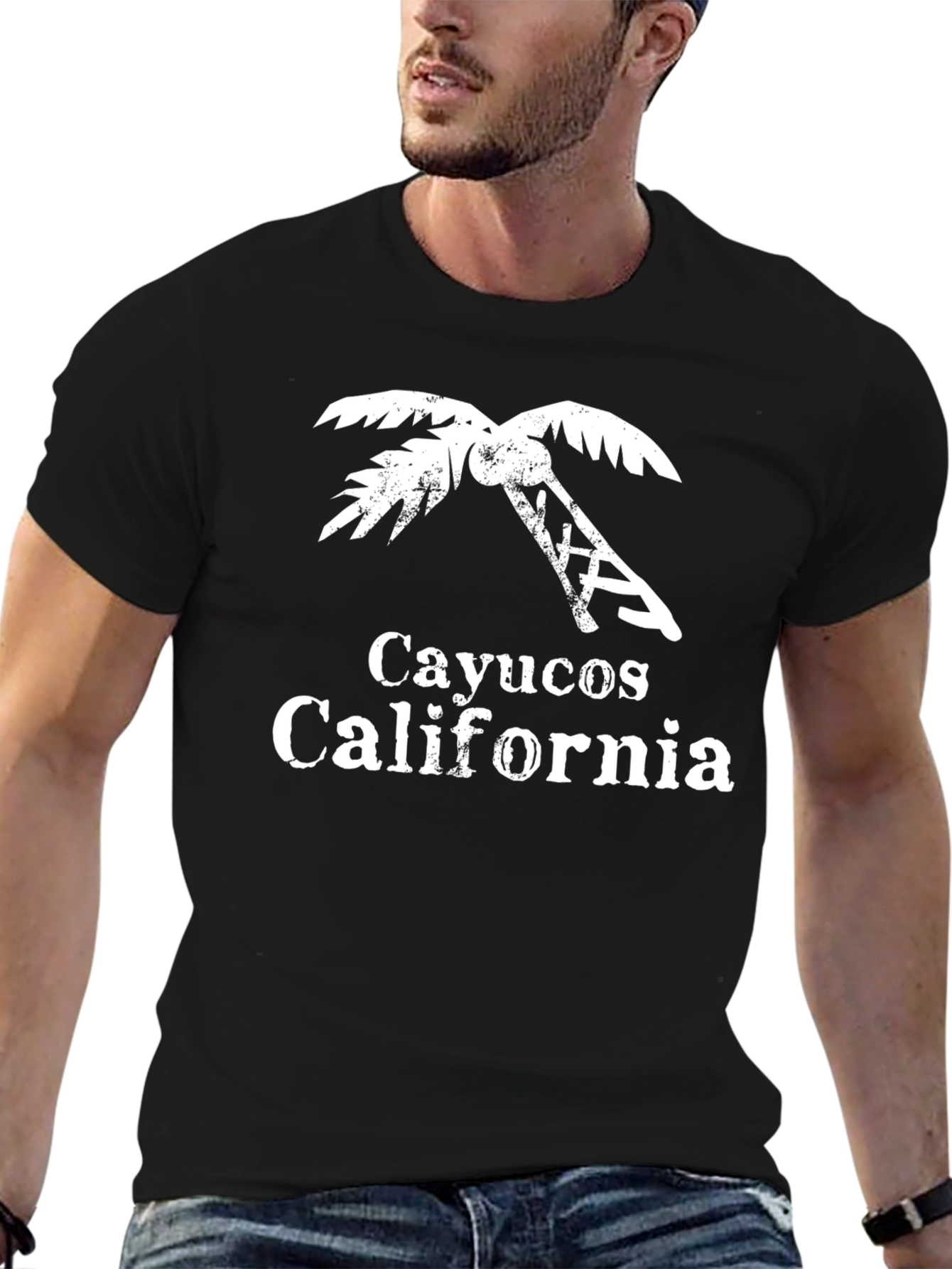 Camiseta Cayucos California Diseño de Palmera