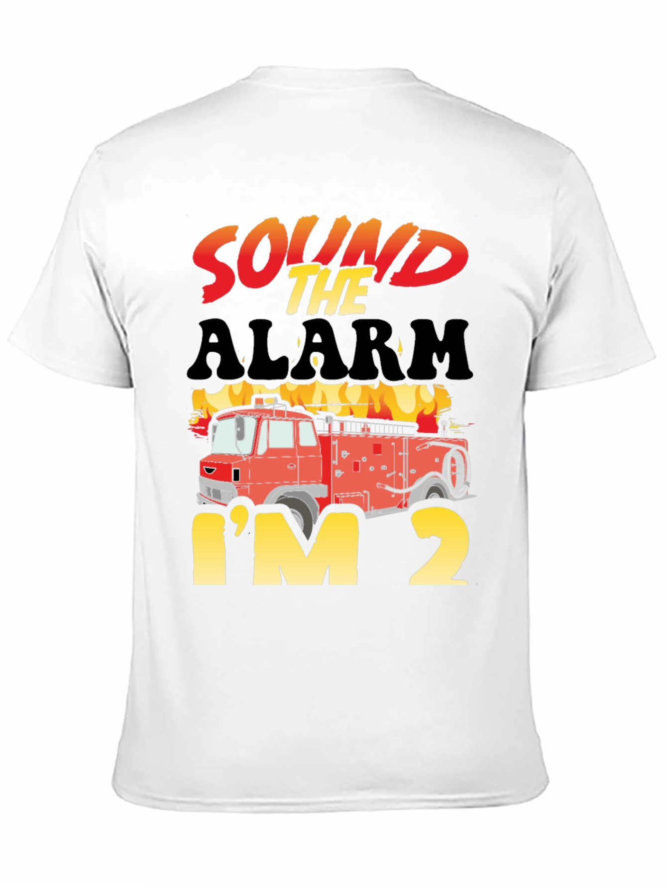 Camiseta Cumpleaños Bomberos - ¡Suena la Alarma Tengo 2!