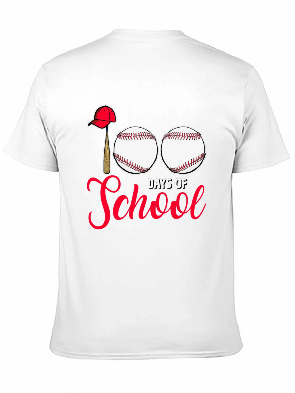 Camiseta Negra 100 Días de Escuela Béisbol
