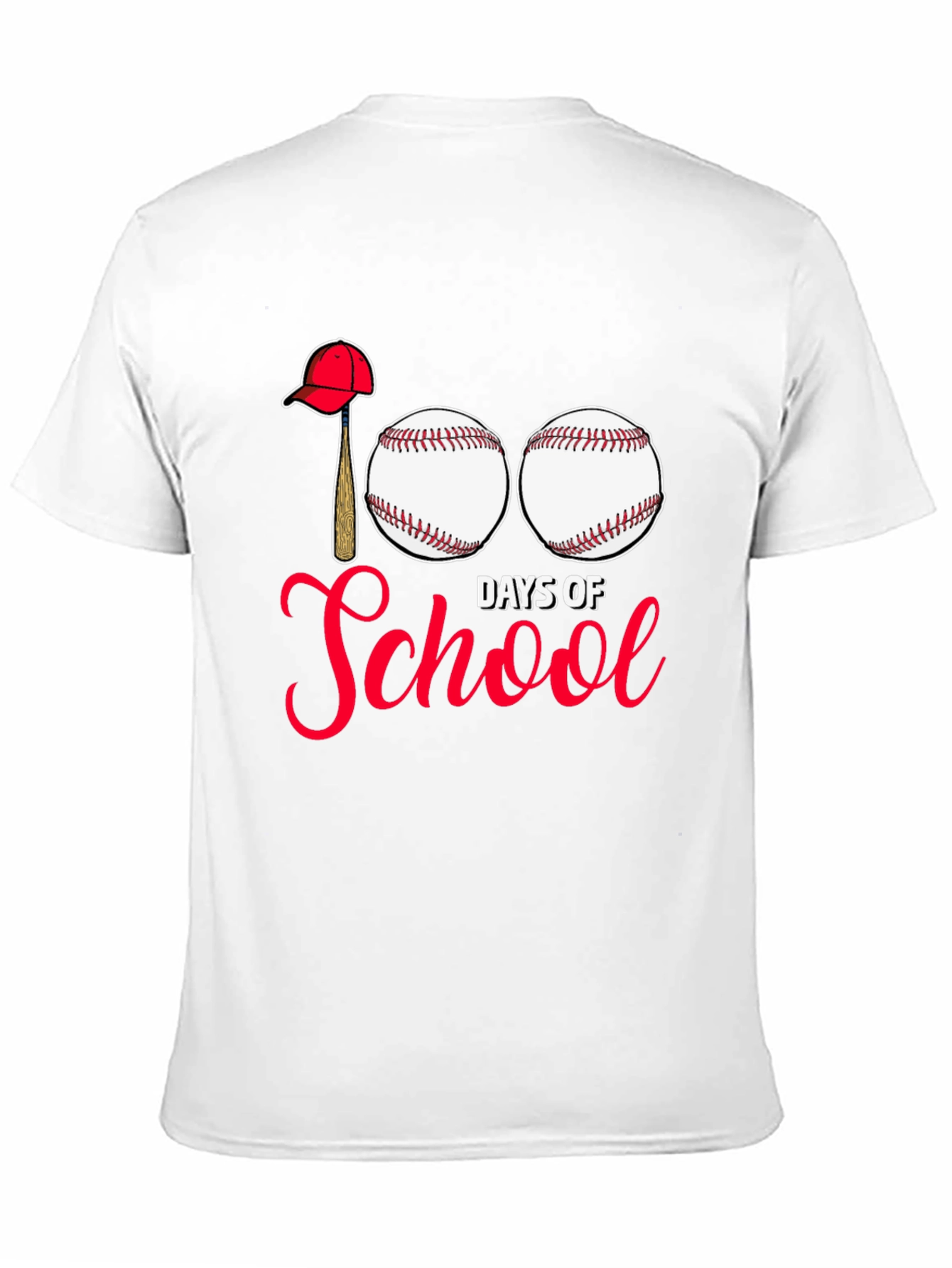 Camiseta Negra 100 Días de Escuela Béisbol