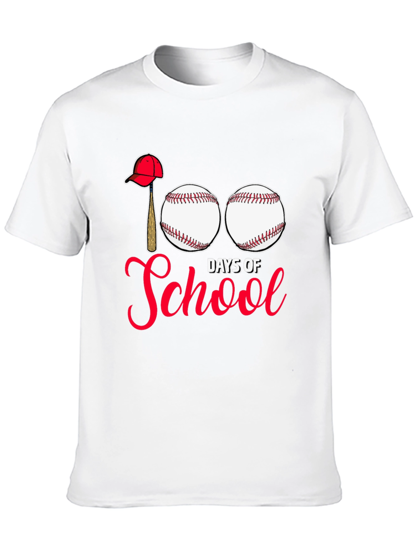 Camiseta Negra 100 Días de Escuela Béisbol