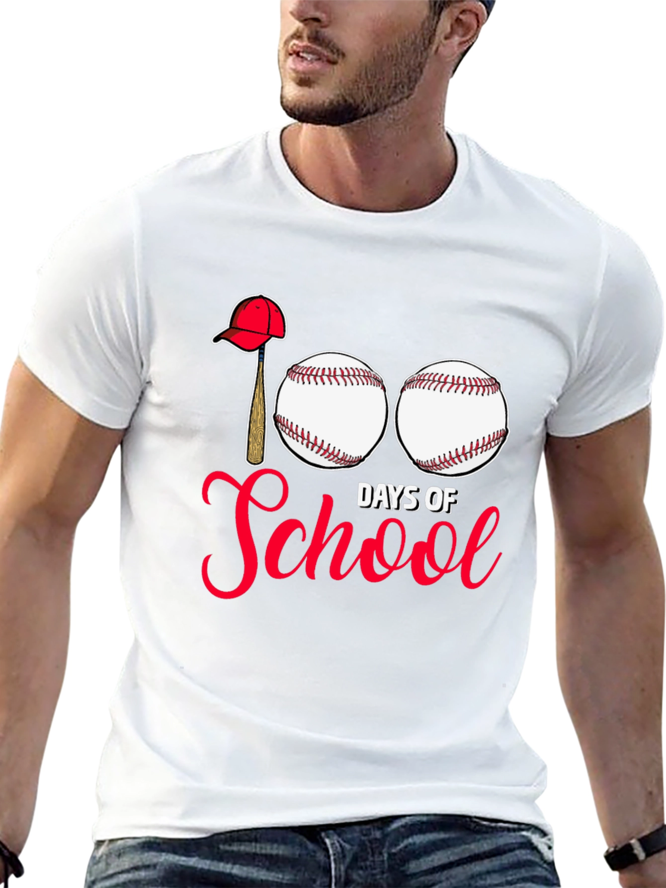 Camiseta Negra 100 Días de Escuela Béisbol