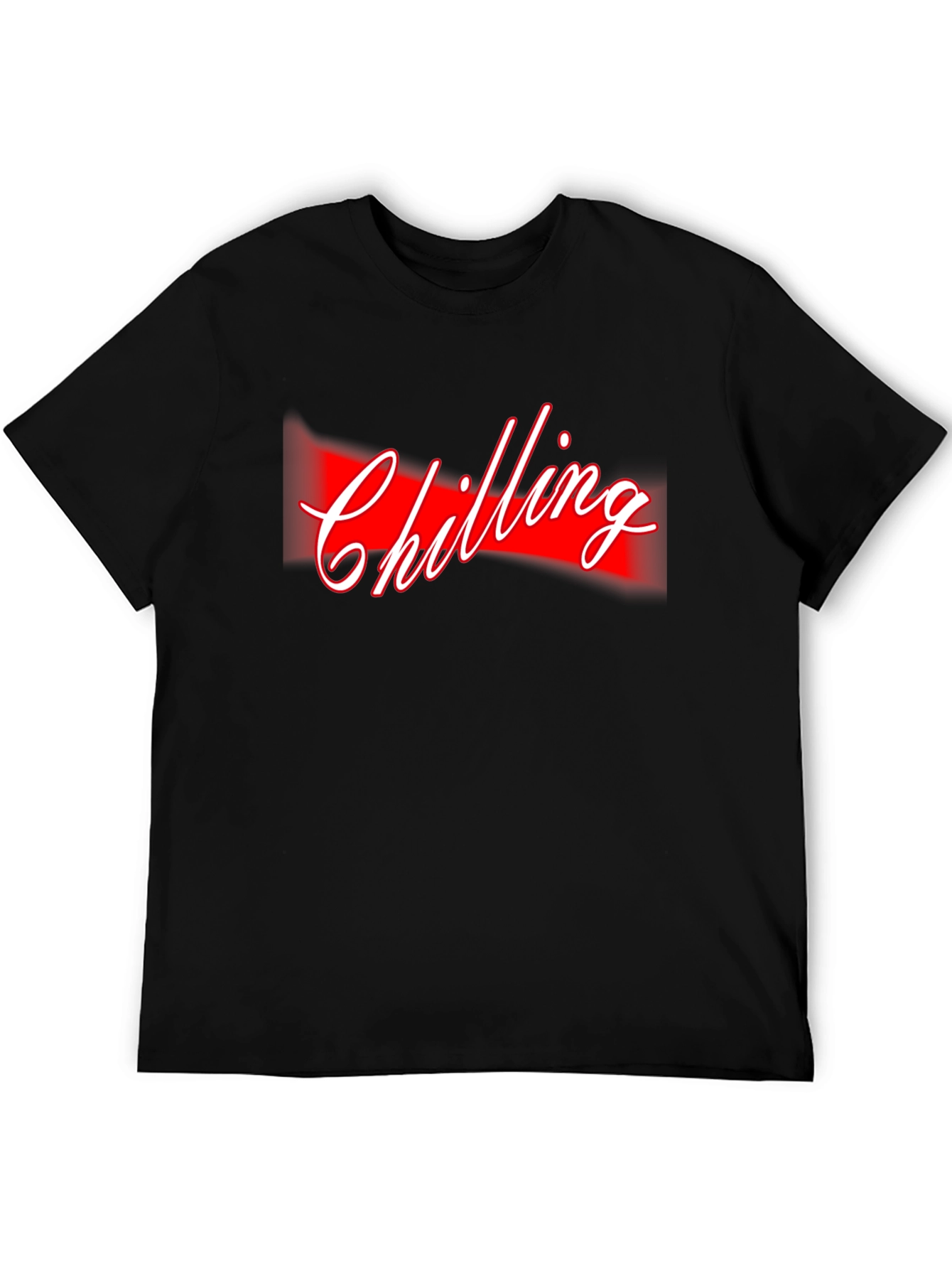 Camiseta Negra Chilling con Diseño Vibrante