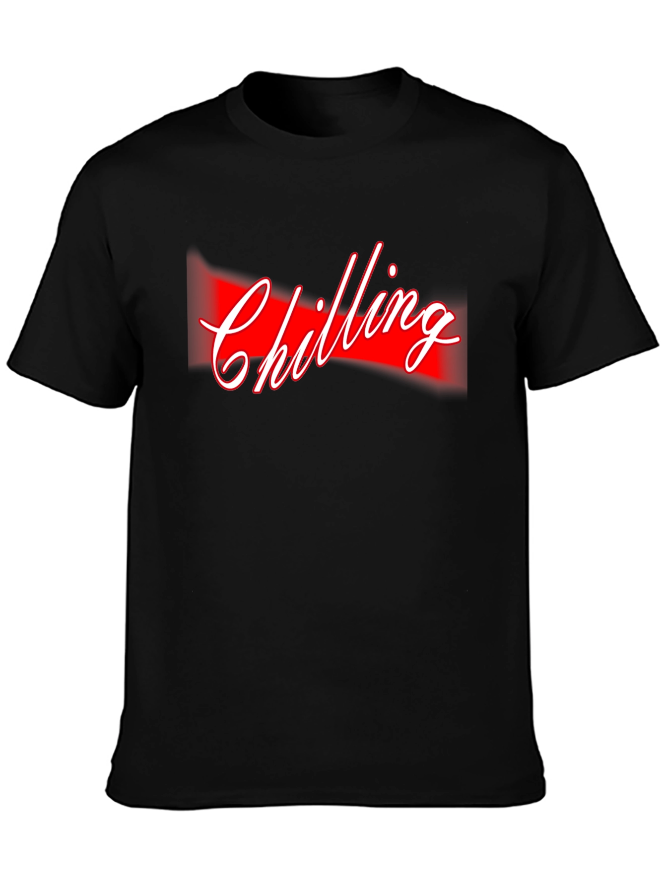 Camiseta Negra Chilling con Diseño Vibrante