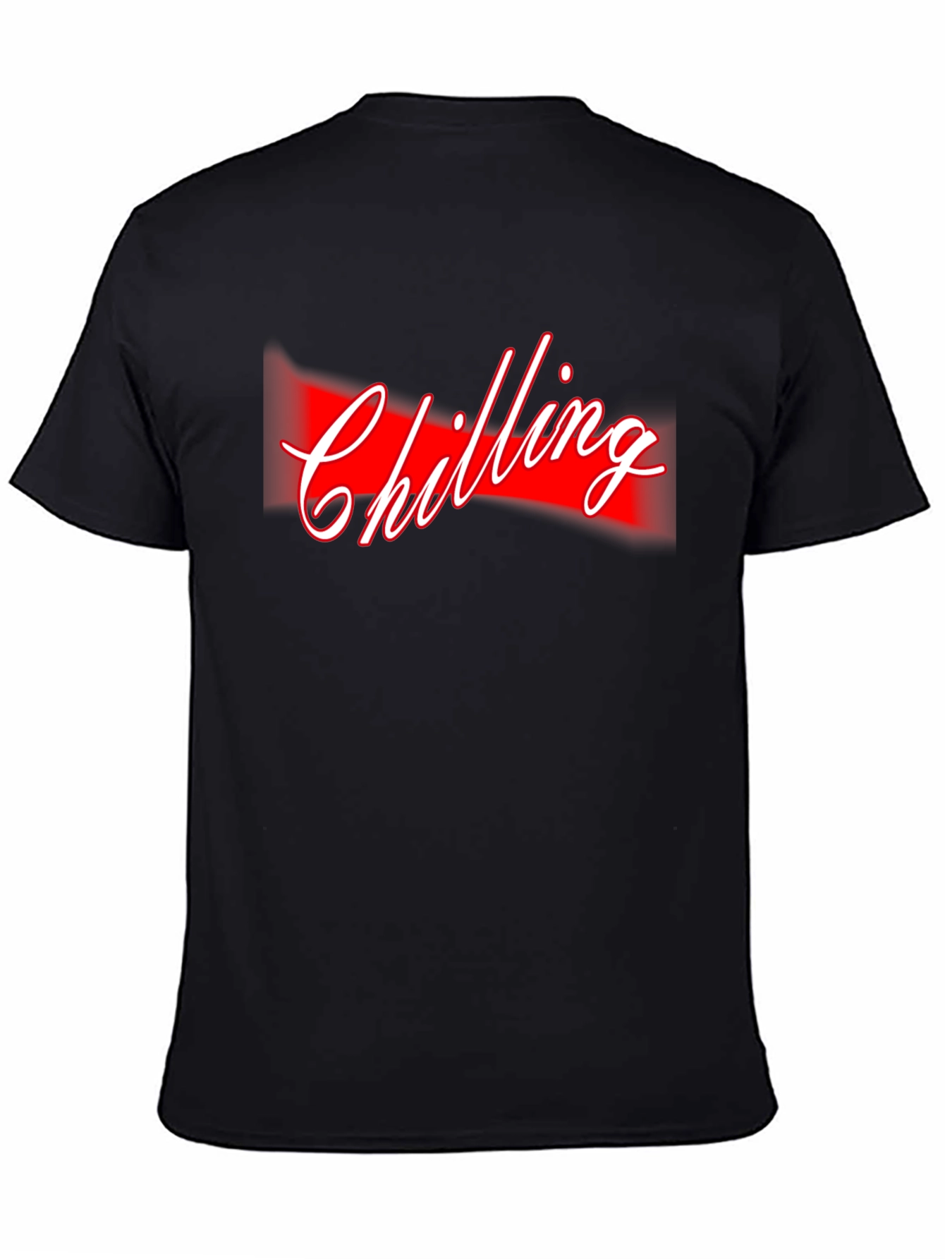 Camiseta Negra Chilling con Diseño Vibrante
