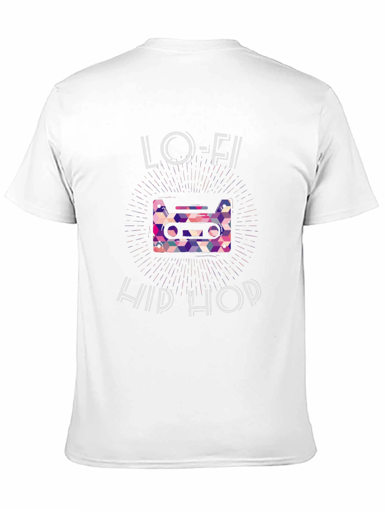 Camiseta Hombre Negra Lo-Fi Hip Hop Estilo Retro