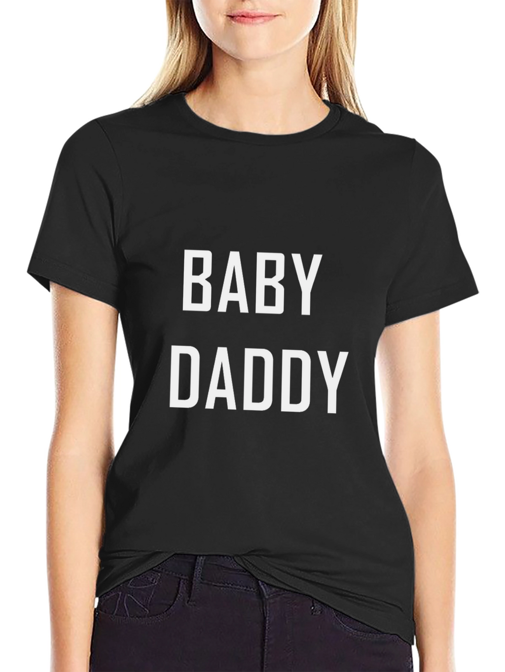 Camiseta Negra Baby Daddy para Hombre