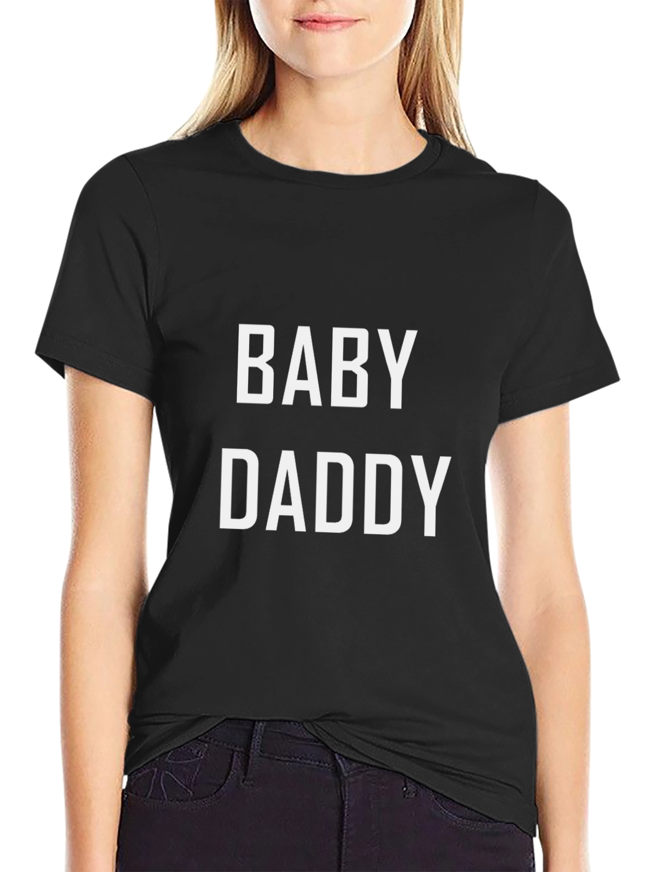 Camiseta Negra Baby Daddy para Hombre