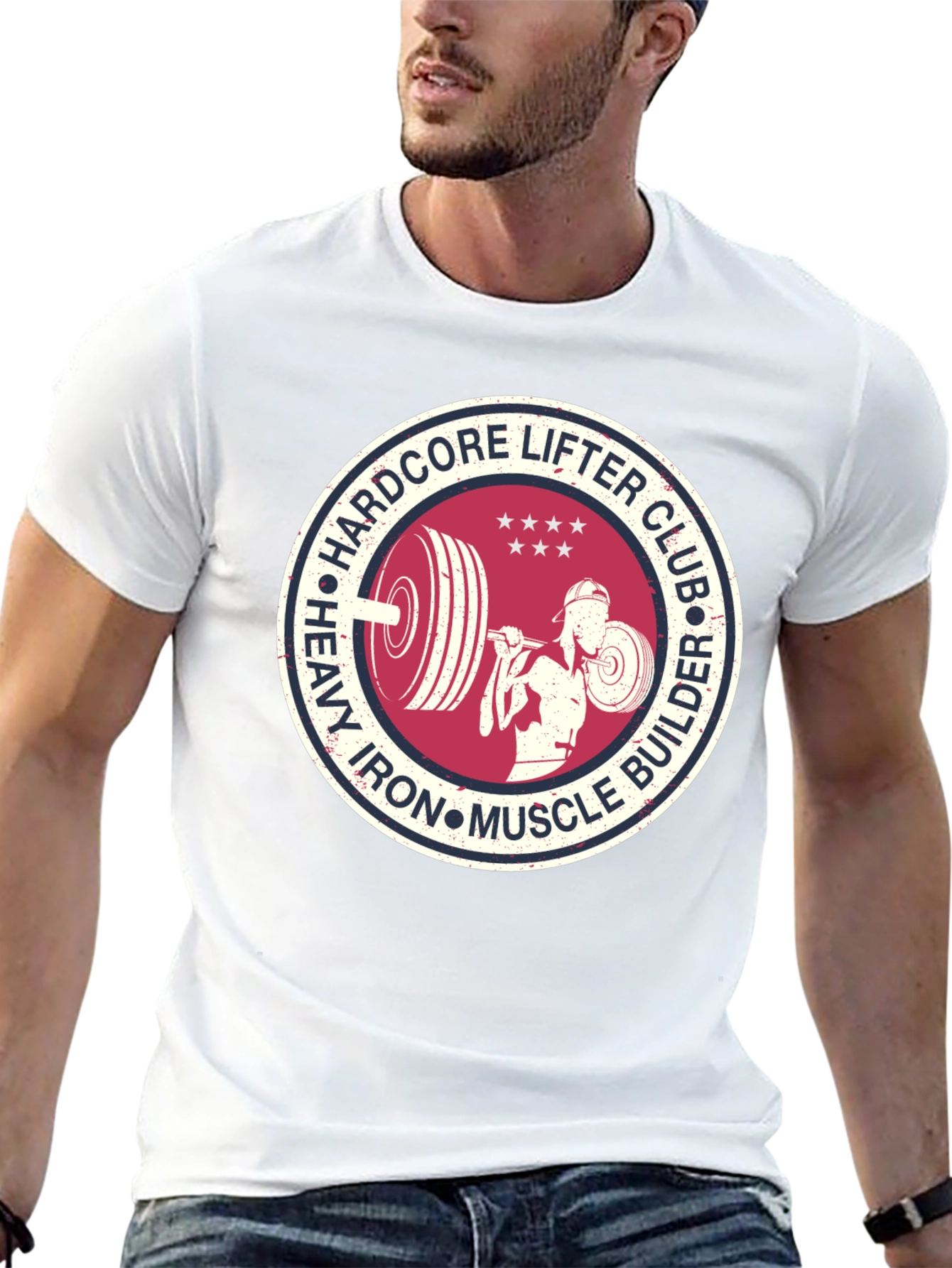 Camiseta Hombre: Hardcore Lifter Club - Heavy Iron
