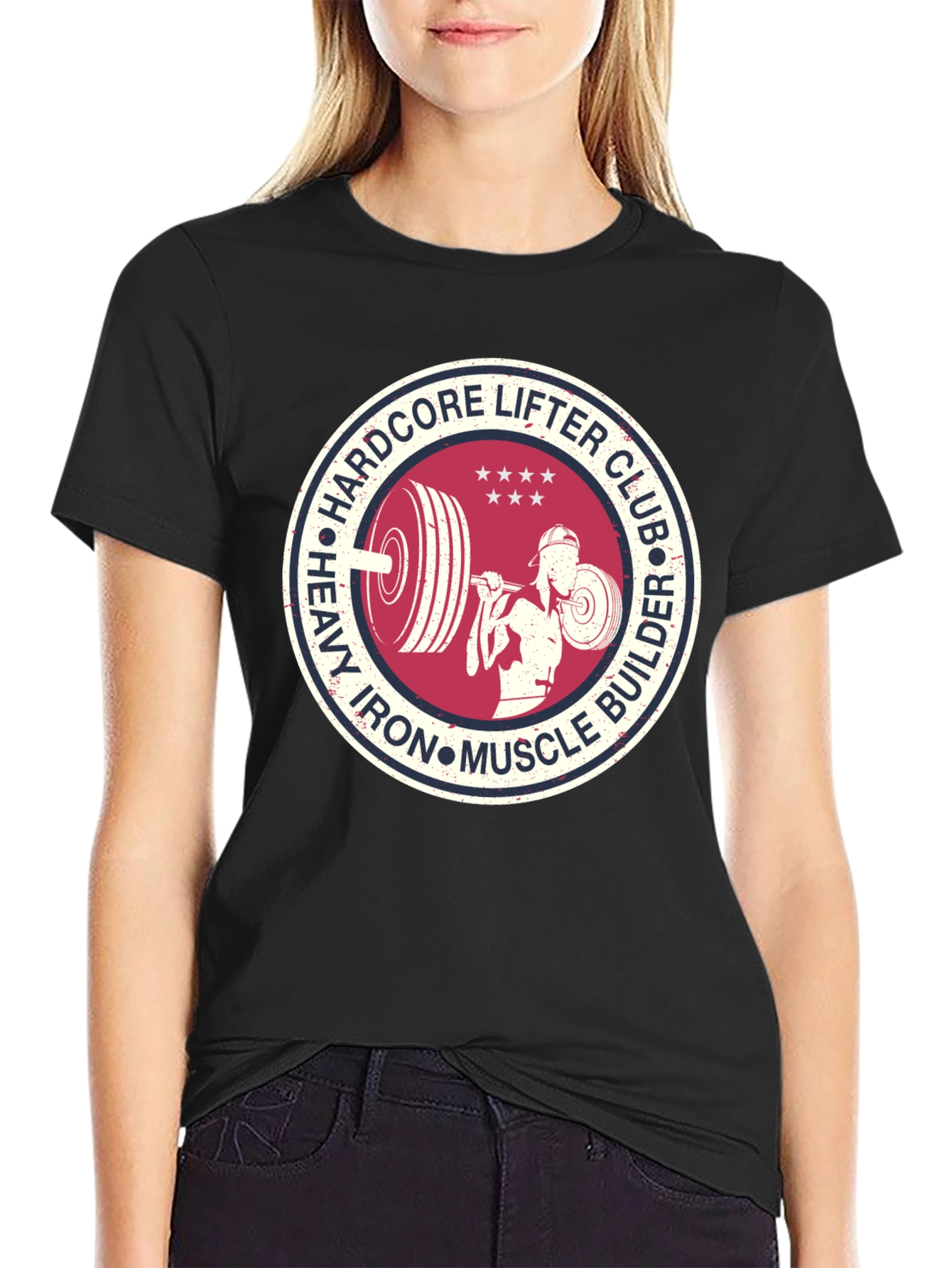 Camiseta Hombre: Hardcore Lifter Club - Heavy Iron