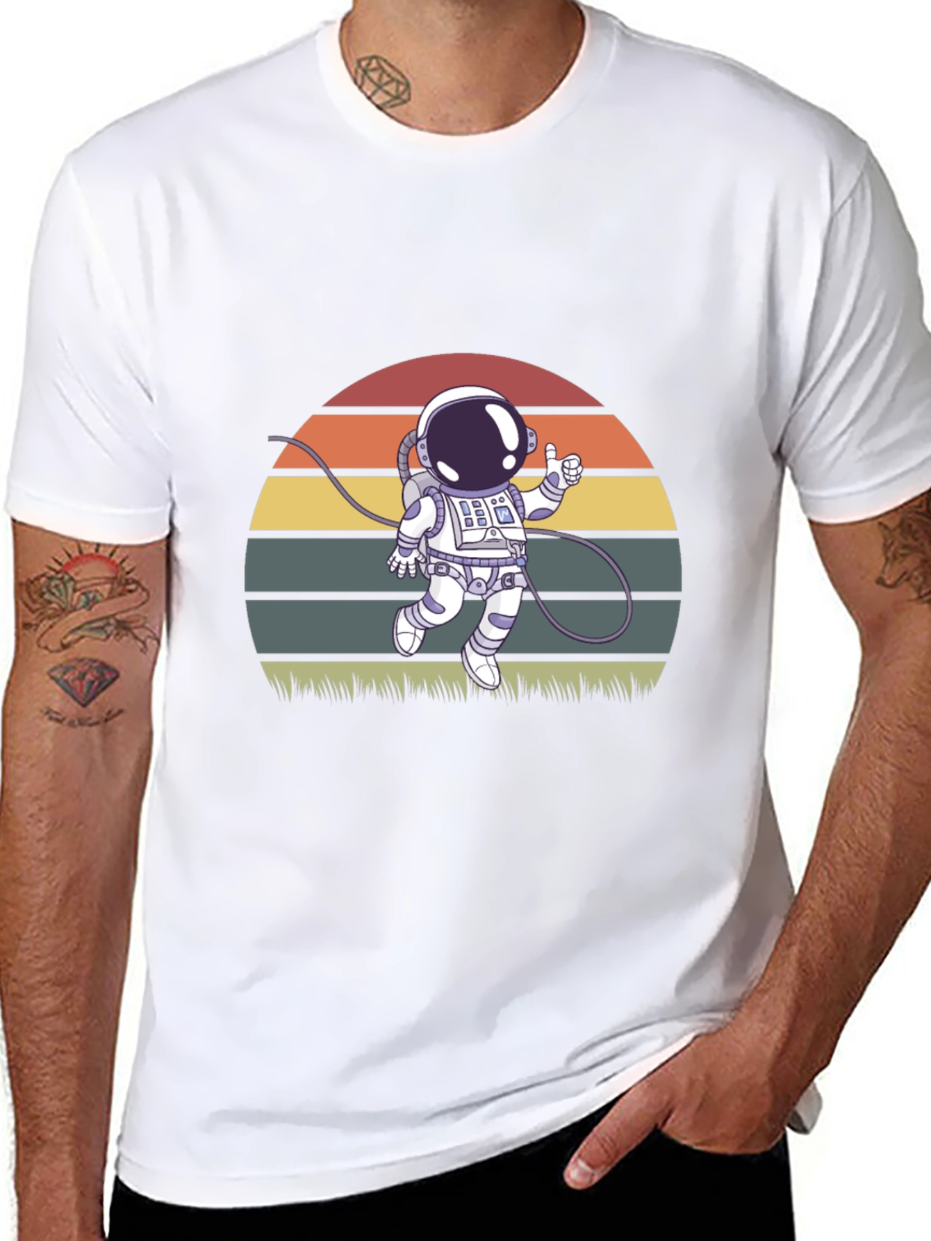 Camiseta Astronauta Retro - Diseño Espacial