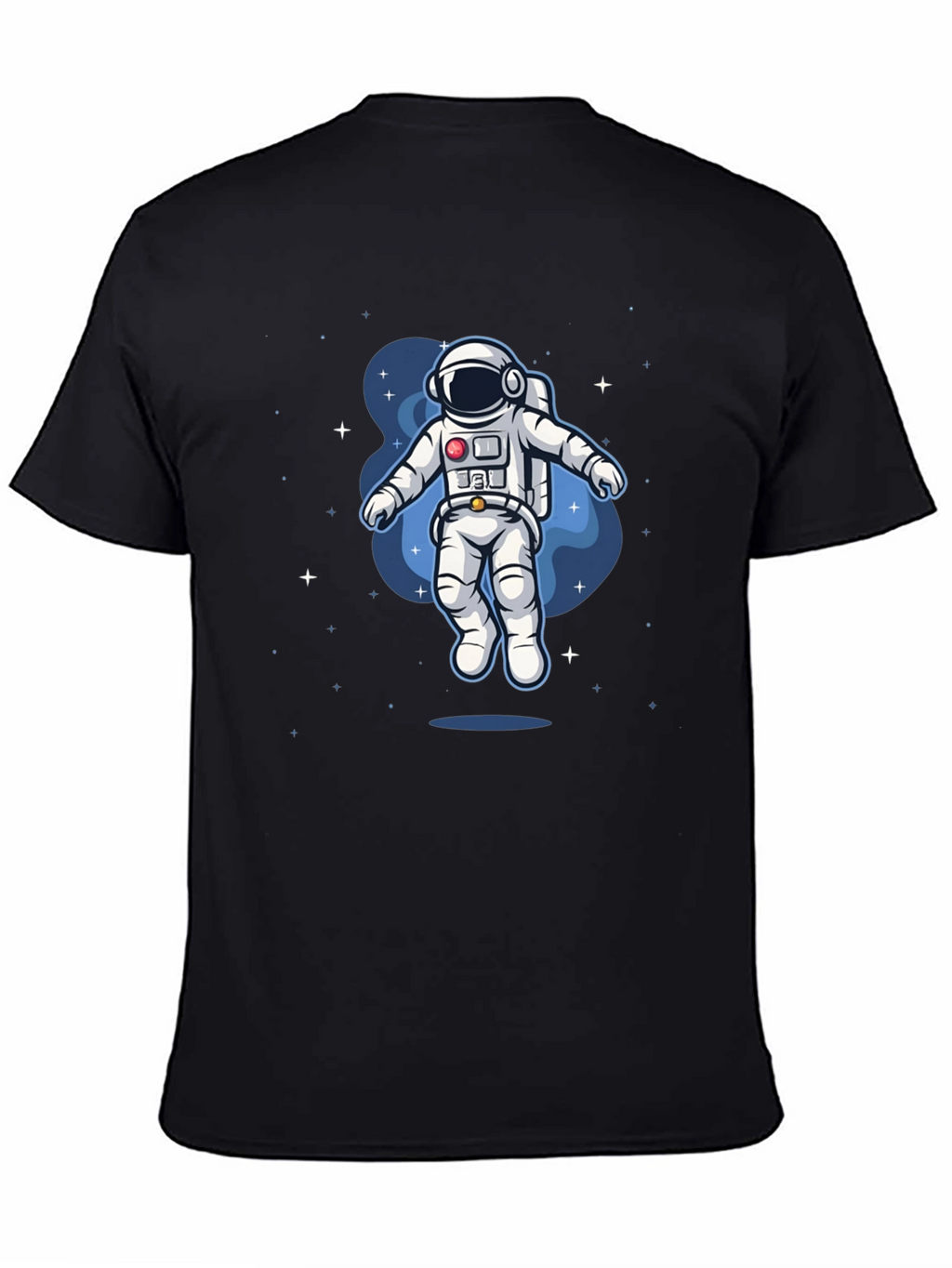Camiseta Negra Astronauta en el Espacio