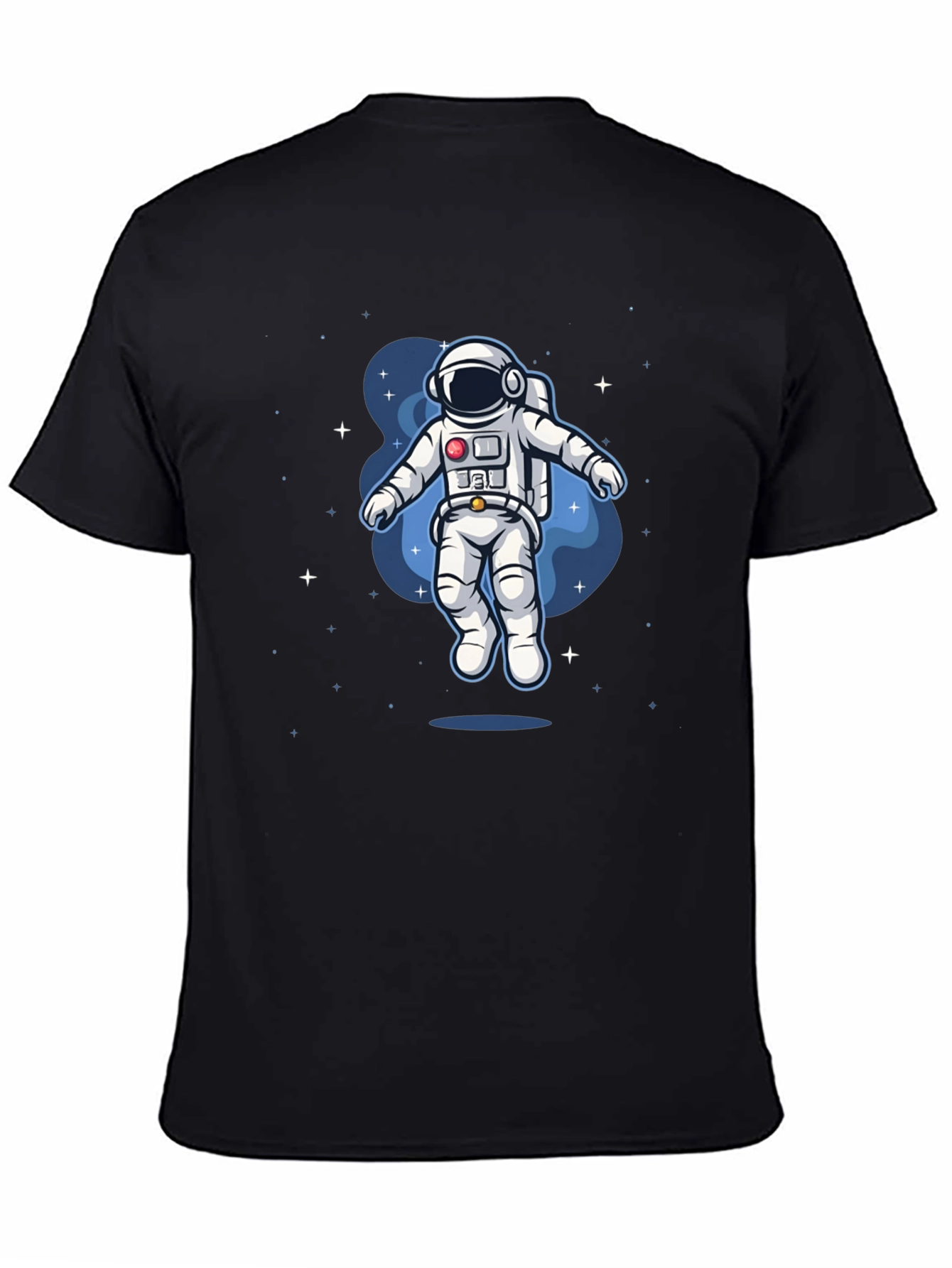 Camiseta Negra Astronauta en el Espacio