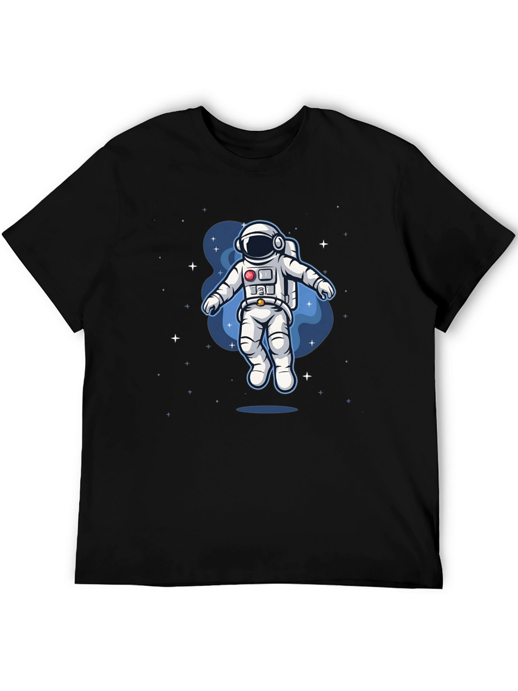 Camiseta Negra Astronauta en el Espacio