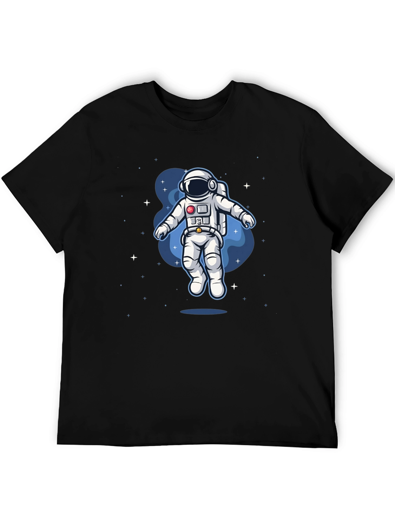 Camiseta Negra Astronauta en el Espacio