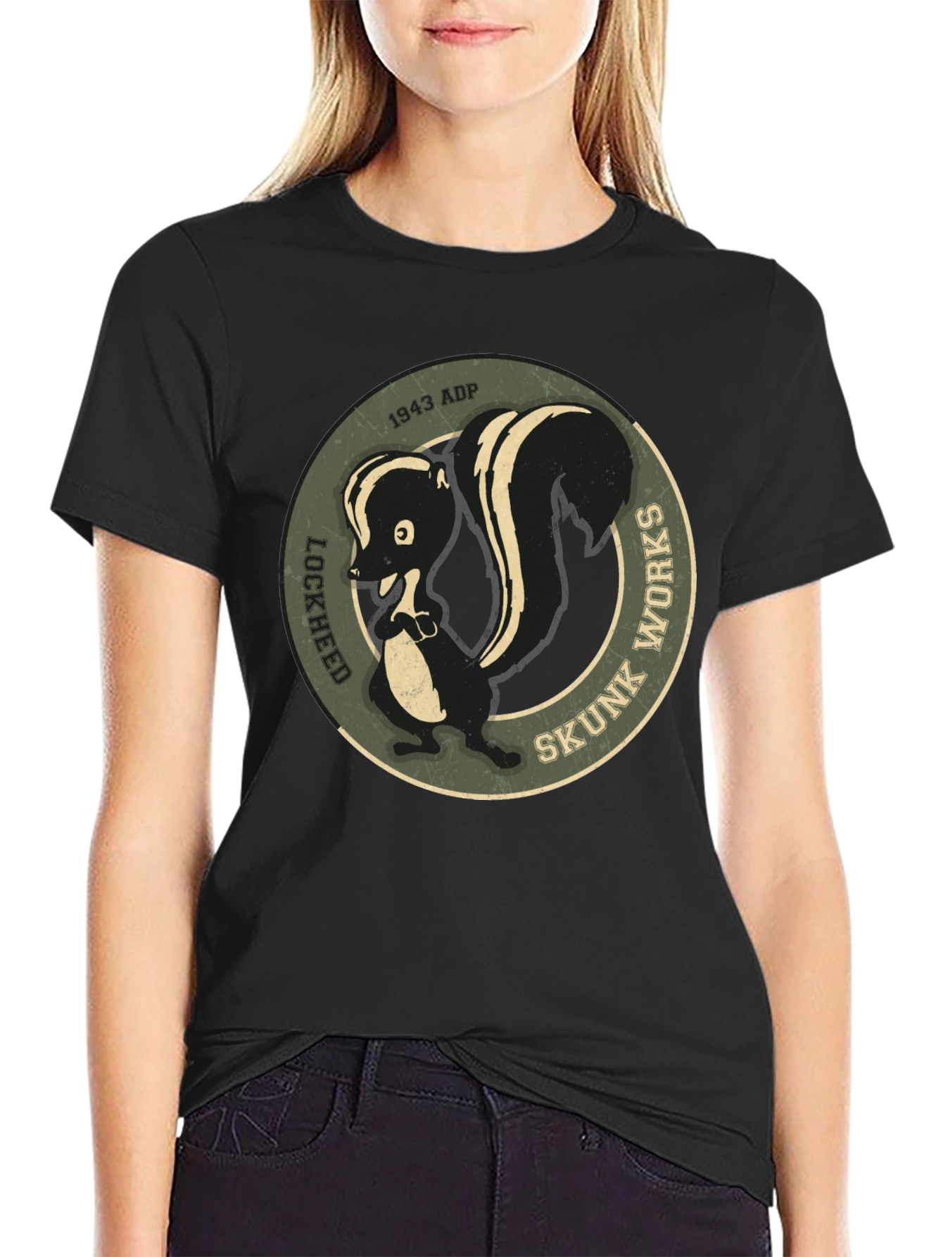 Camiseta Hombre Negra Skunk Works 1943 ADP