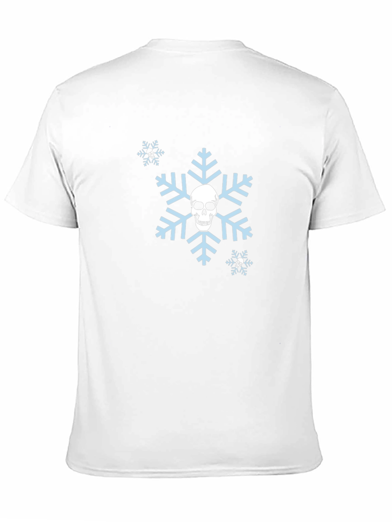 Camiseta Negra con Calavera en Copo de Nieve