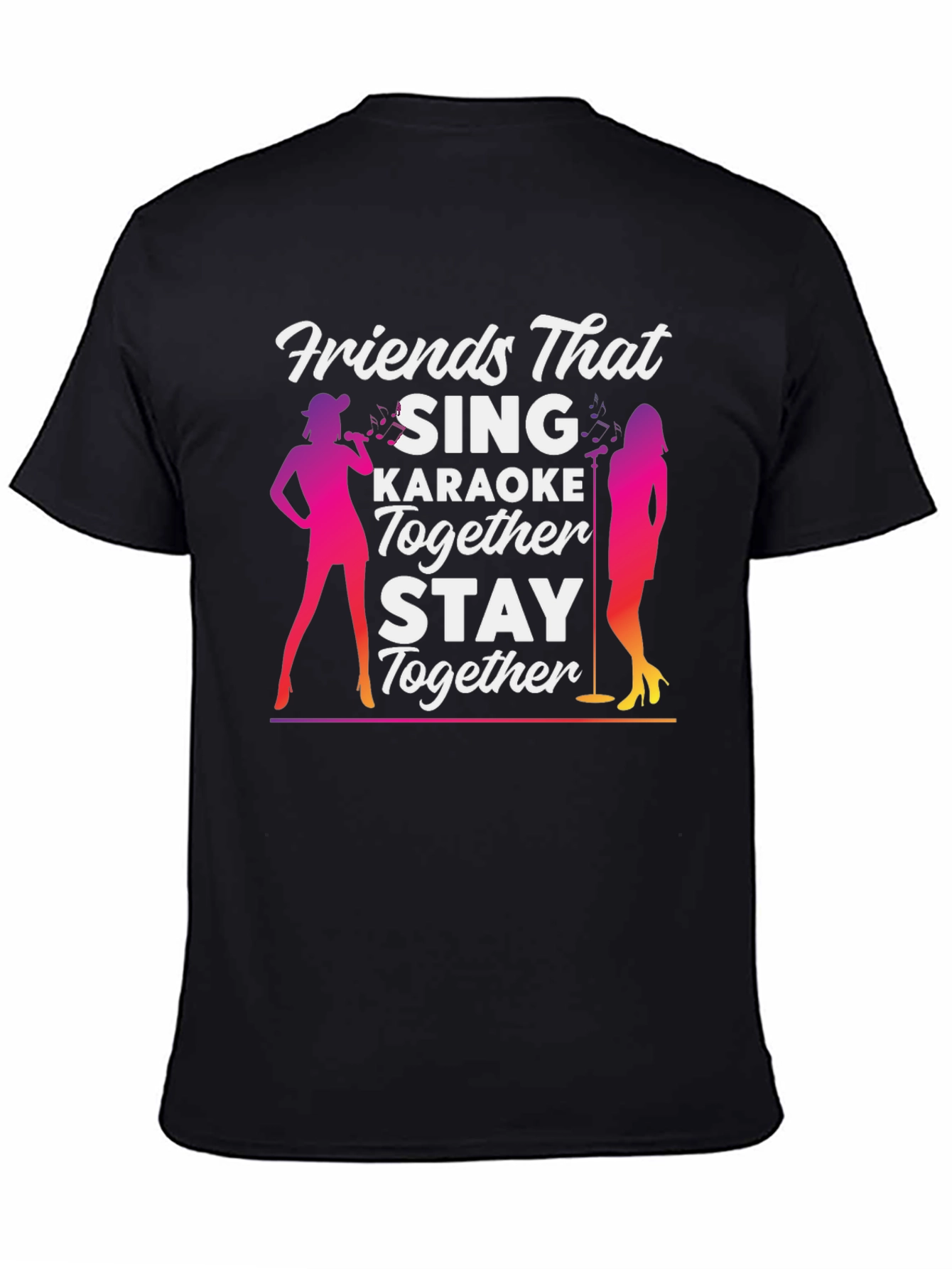 Camiseta Negra Amigos Que Cantan Karaoke
