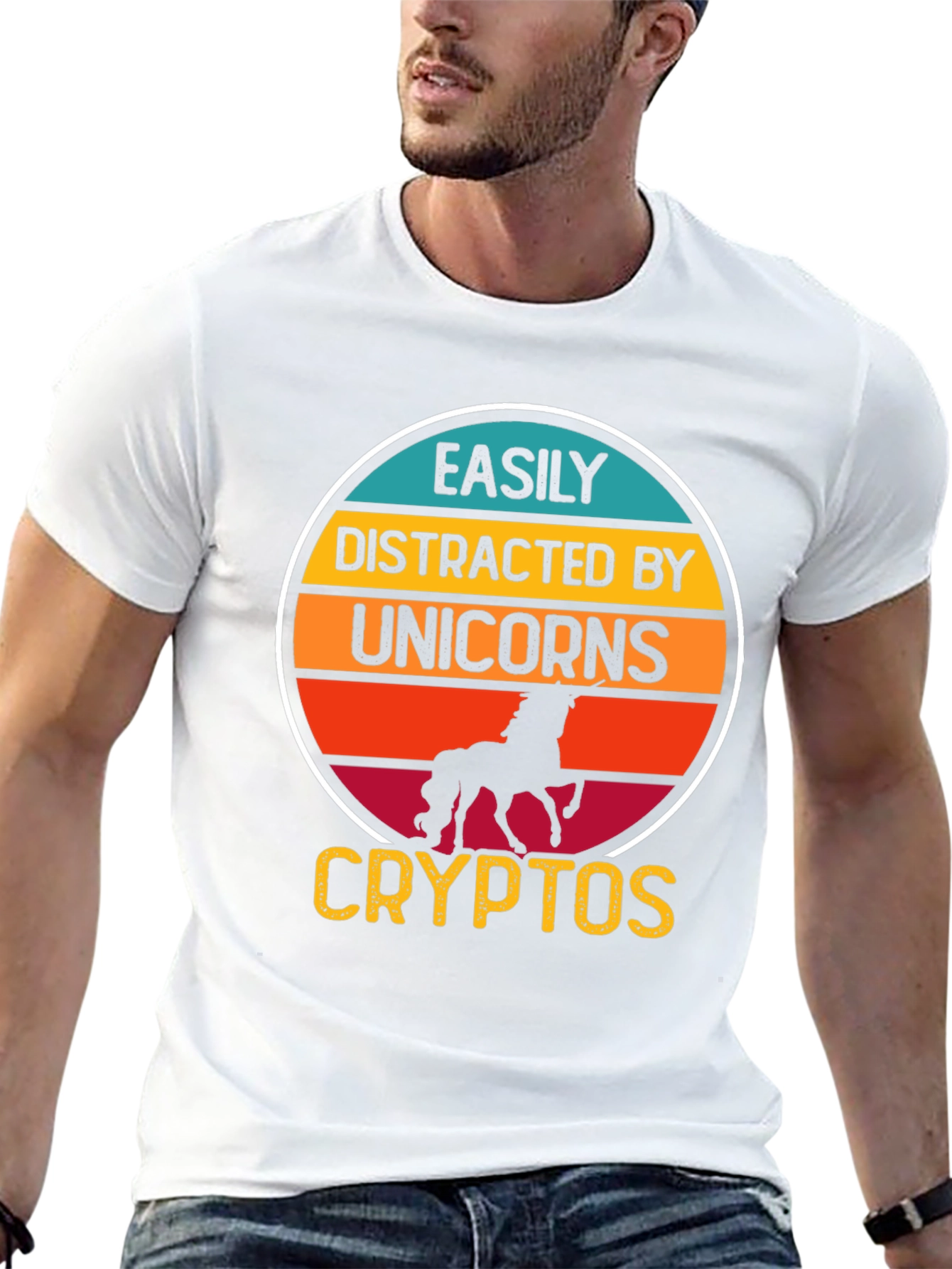 Camiseta Easily Distracted By Unicorns Cryptos