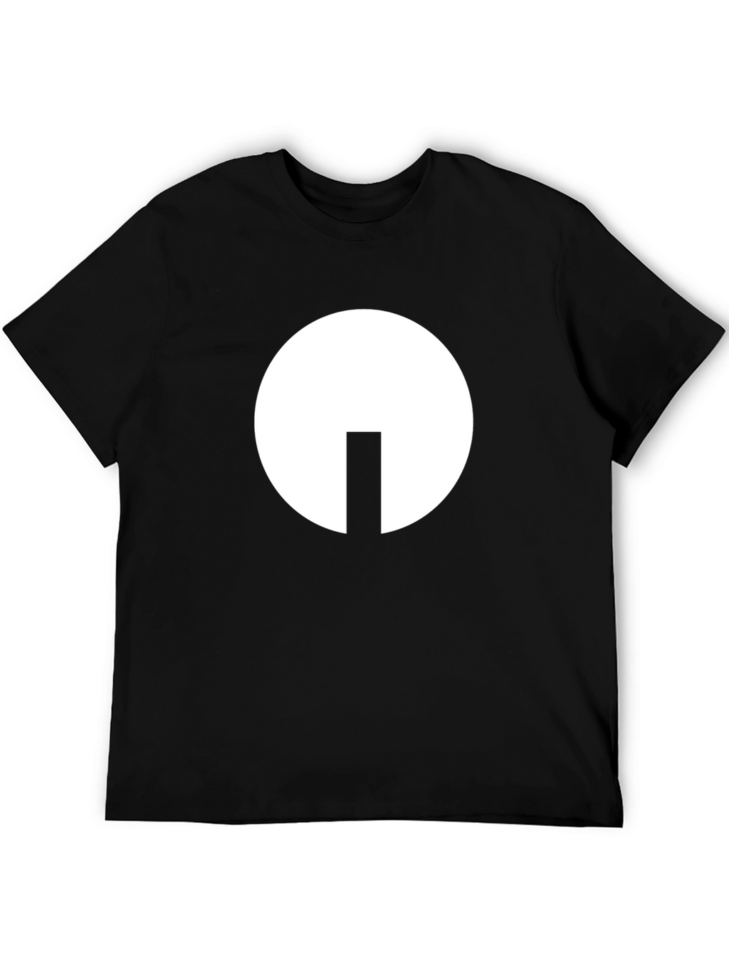 Camiseta Negra con Diseño Abstracto en Blanco