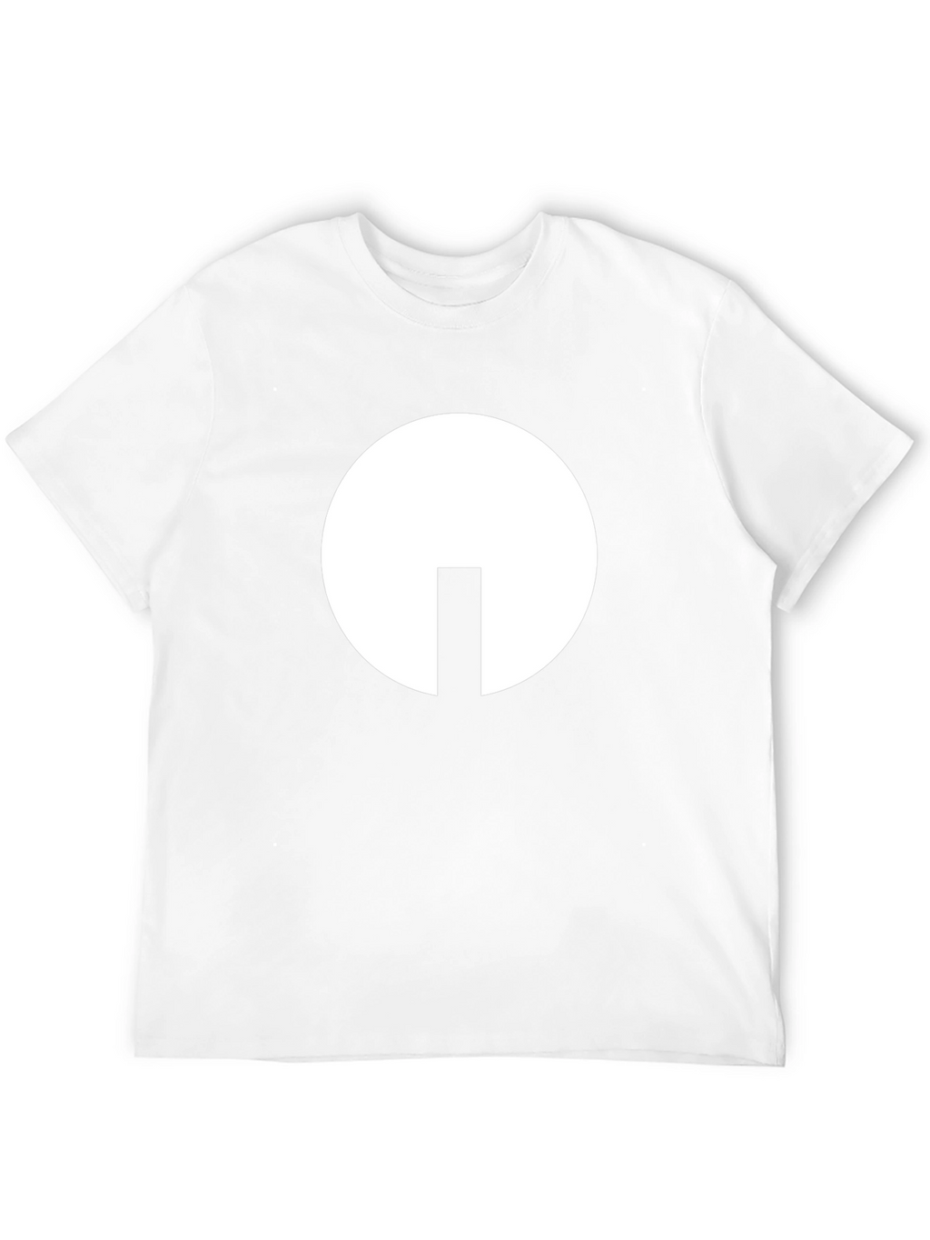 Camiseta Negra con Diseño Abstracto en Blanco