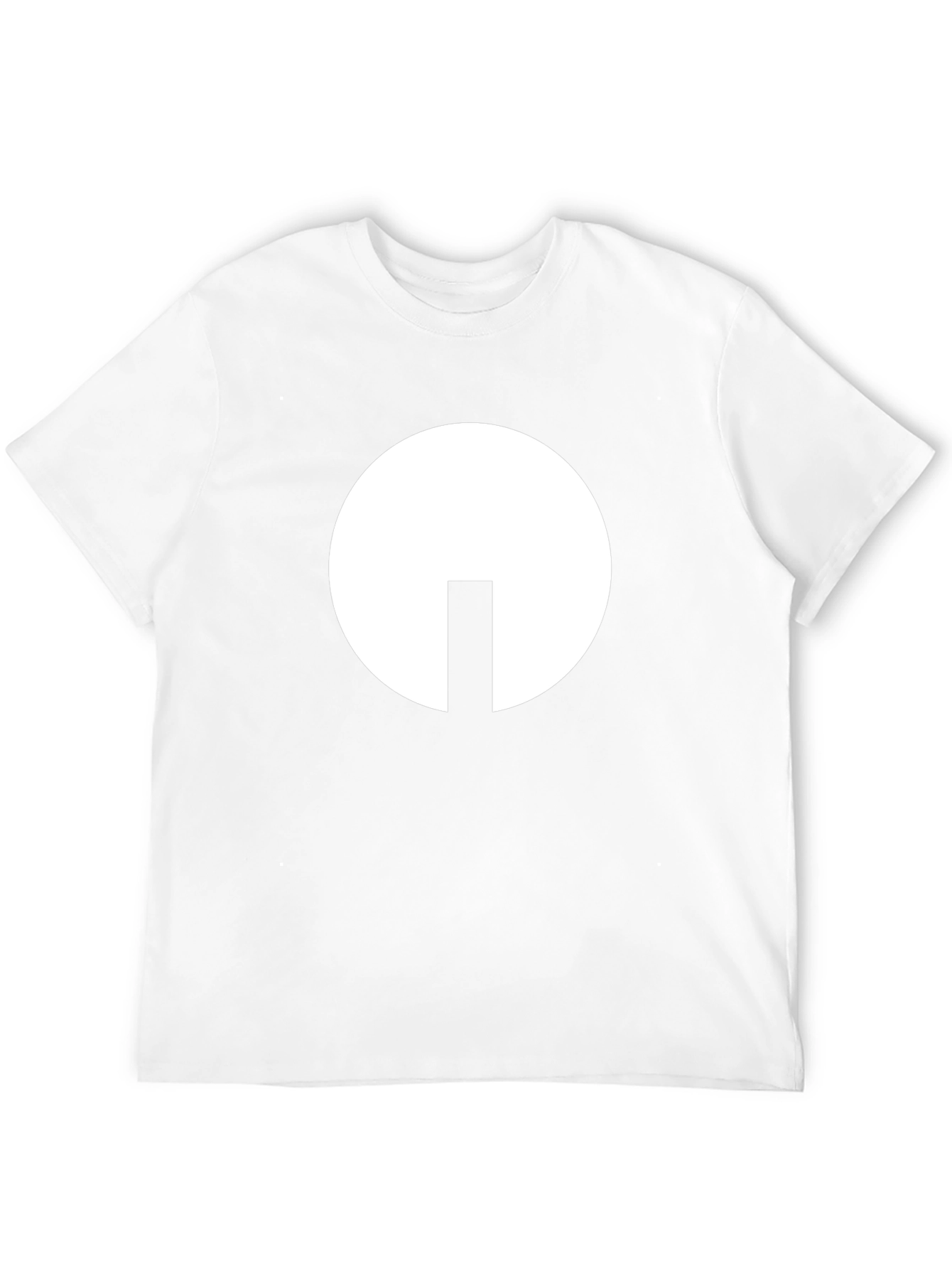 Camiseta Negra con Diseño Abstracto en Blanco