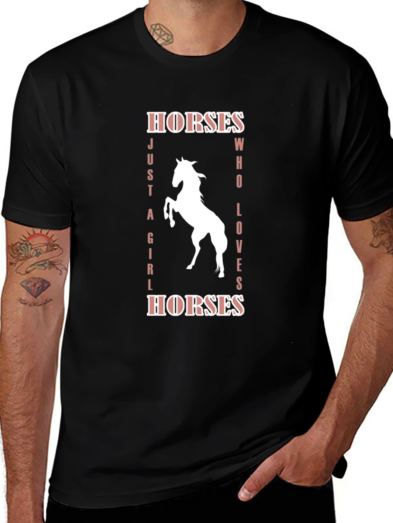 Camiseta Negra Amo los Caballos