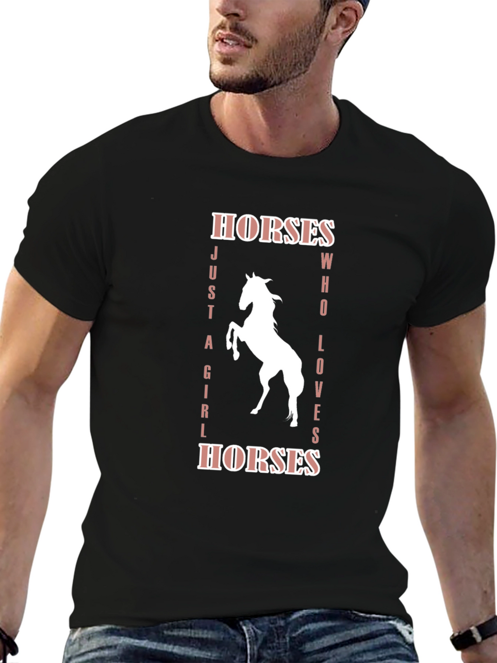 Camiseta Negra Amo los Caballos