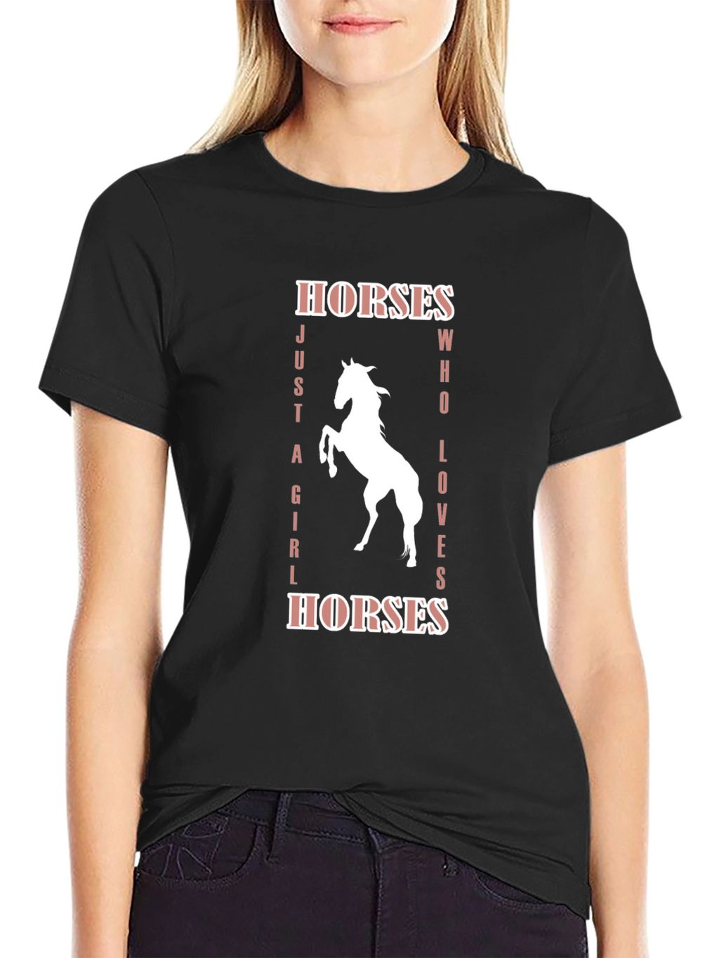 Camiseta Negra Amo los Caballos