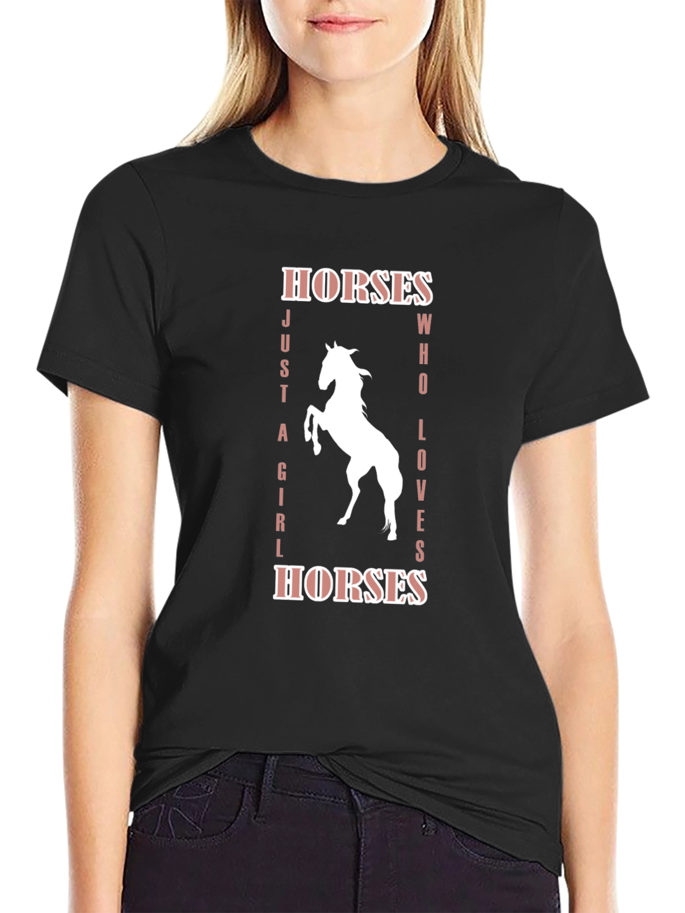 Camiseta Negra Amo los Caballos
