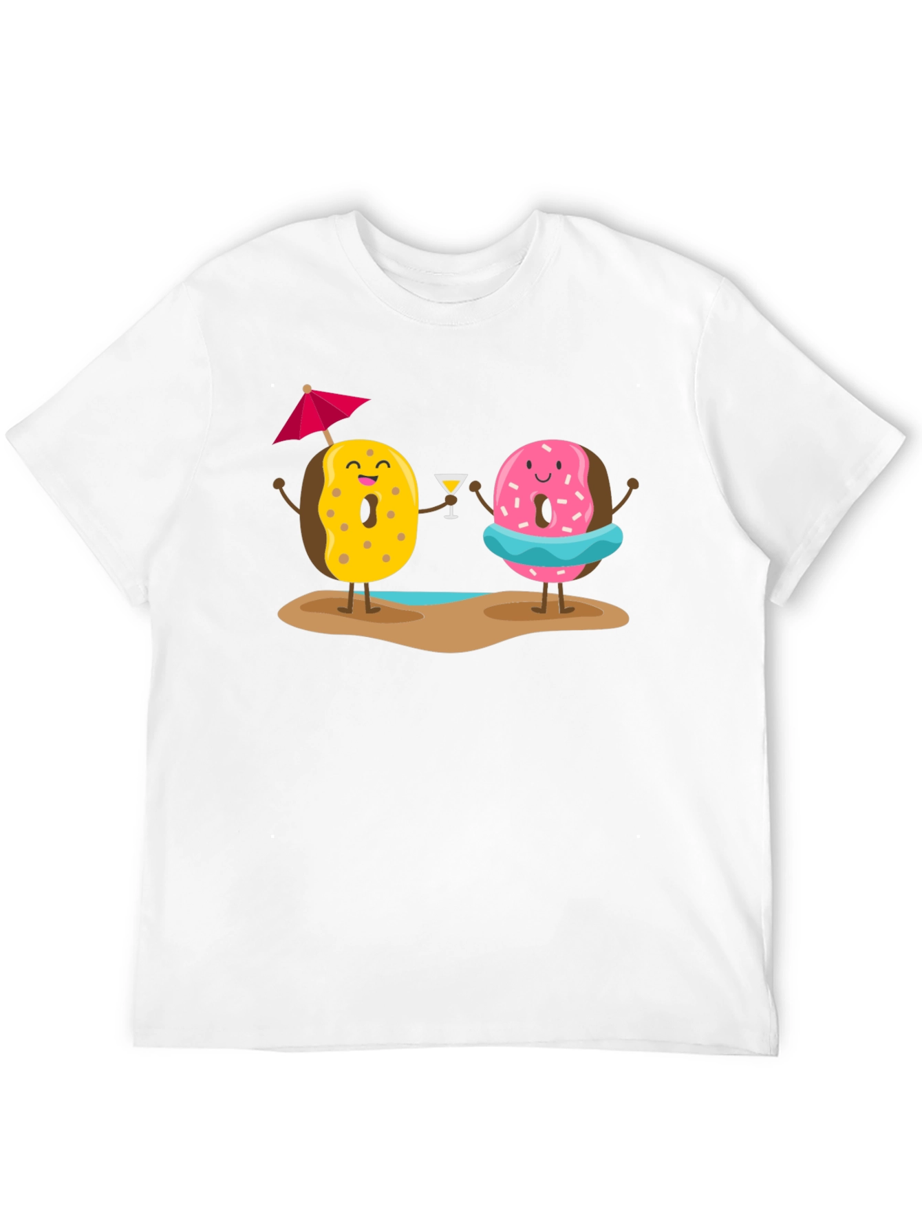 Camiseta Negra con Diseño de Donas Playeras