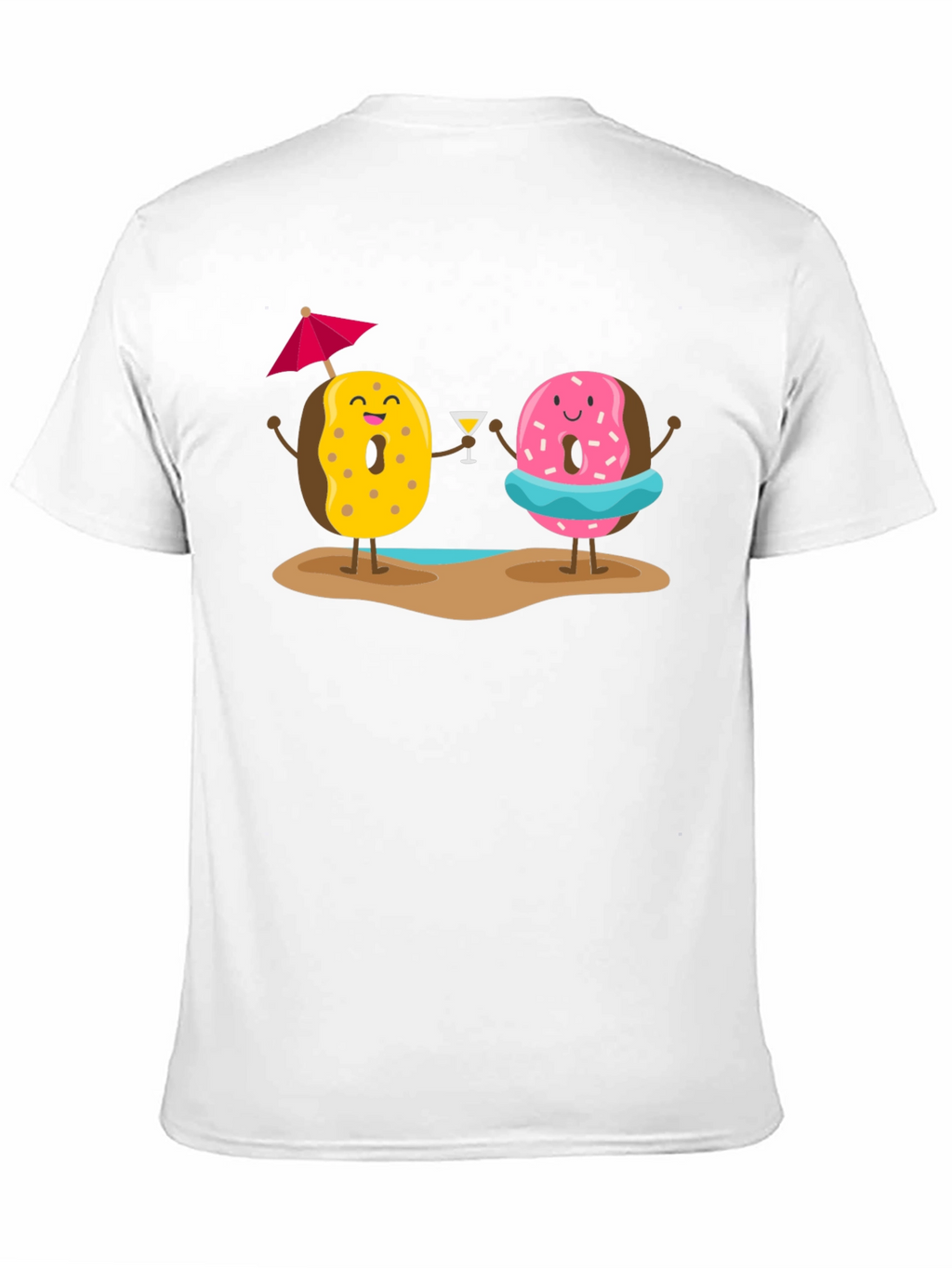 Camiseta Negra con Diseño de Donas Playeras