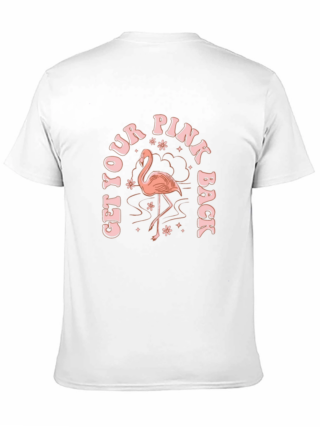Camiseta Negra con Diseño de Flamenco Rosa