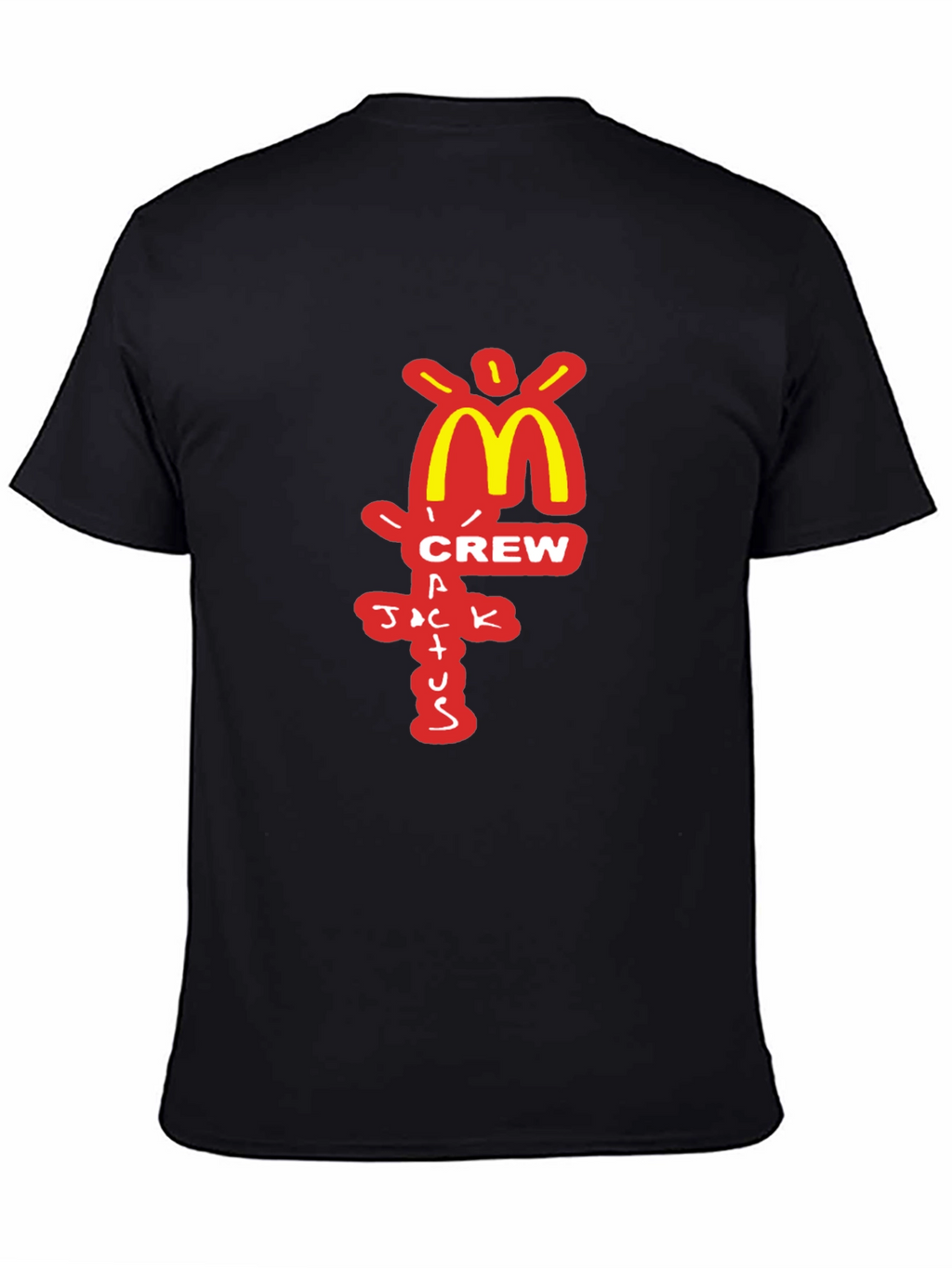 Camiseta Negra Cactus Jack Crew McDonalds