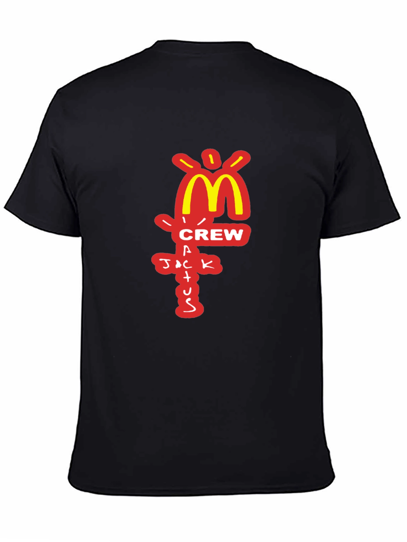 Camiseta Negra Cactus Jack Crew McDonalds