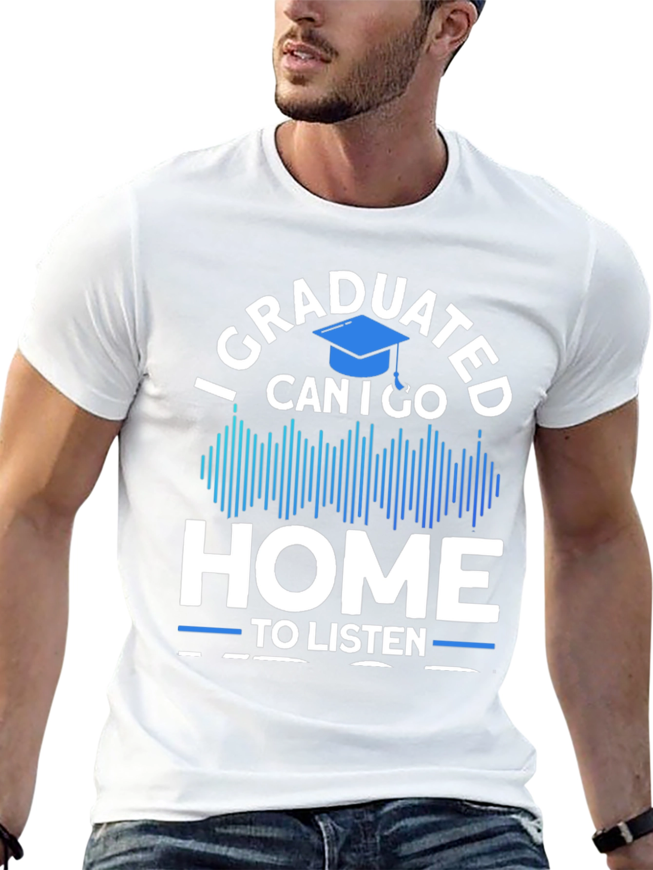 Camiseta Graduado: ¿Puedo ir a casa a escuchar música?