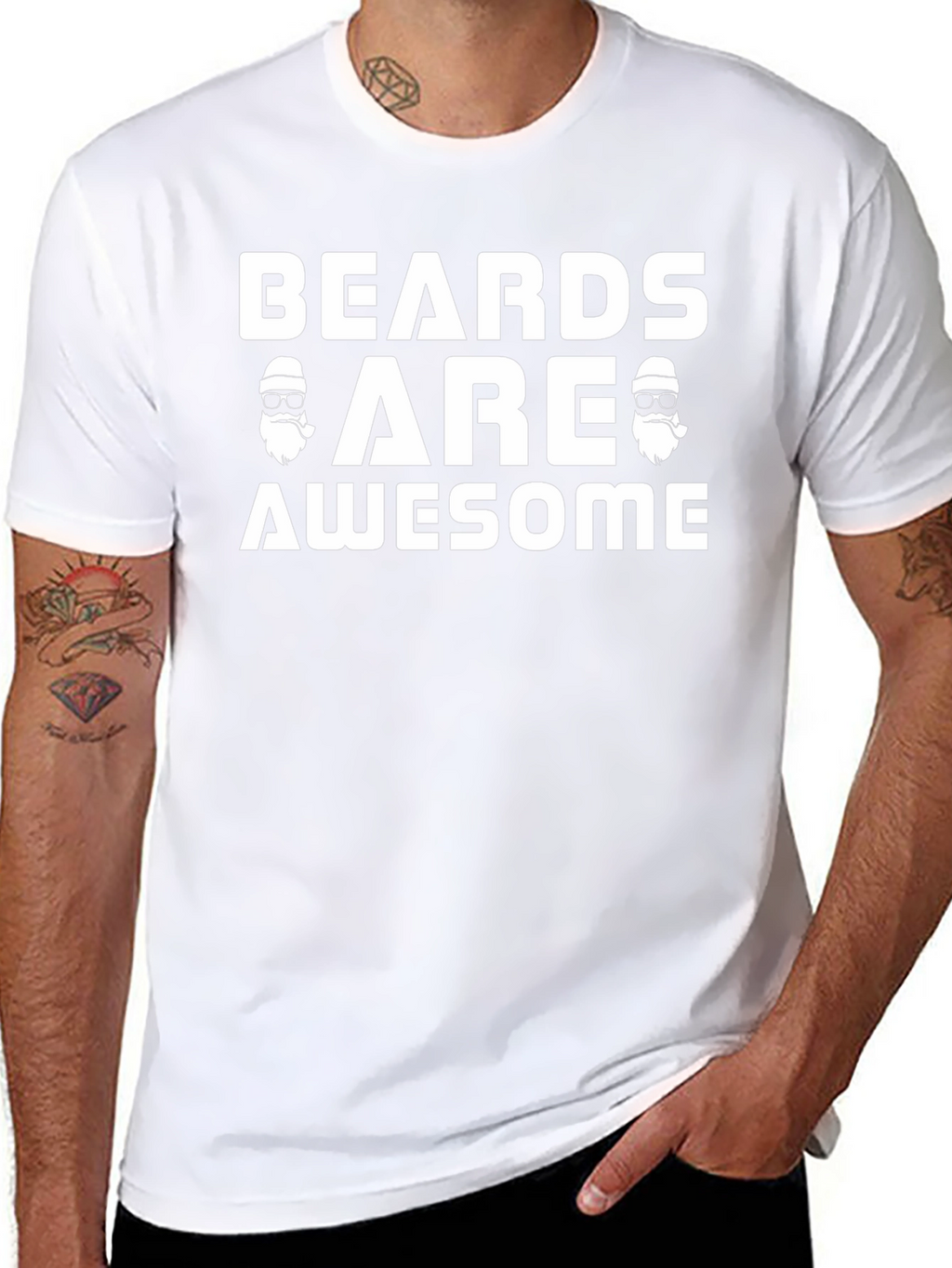 Camiseta Negra Beards Are Awesome