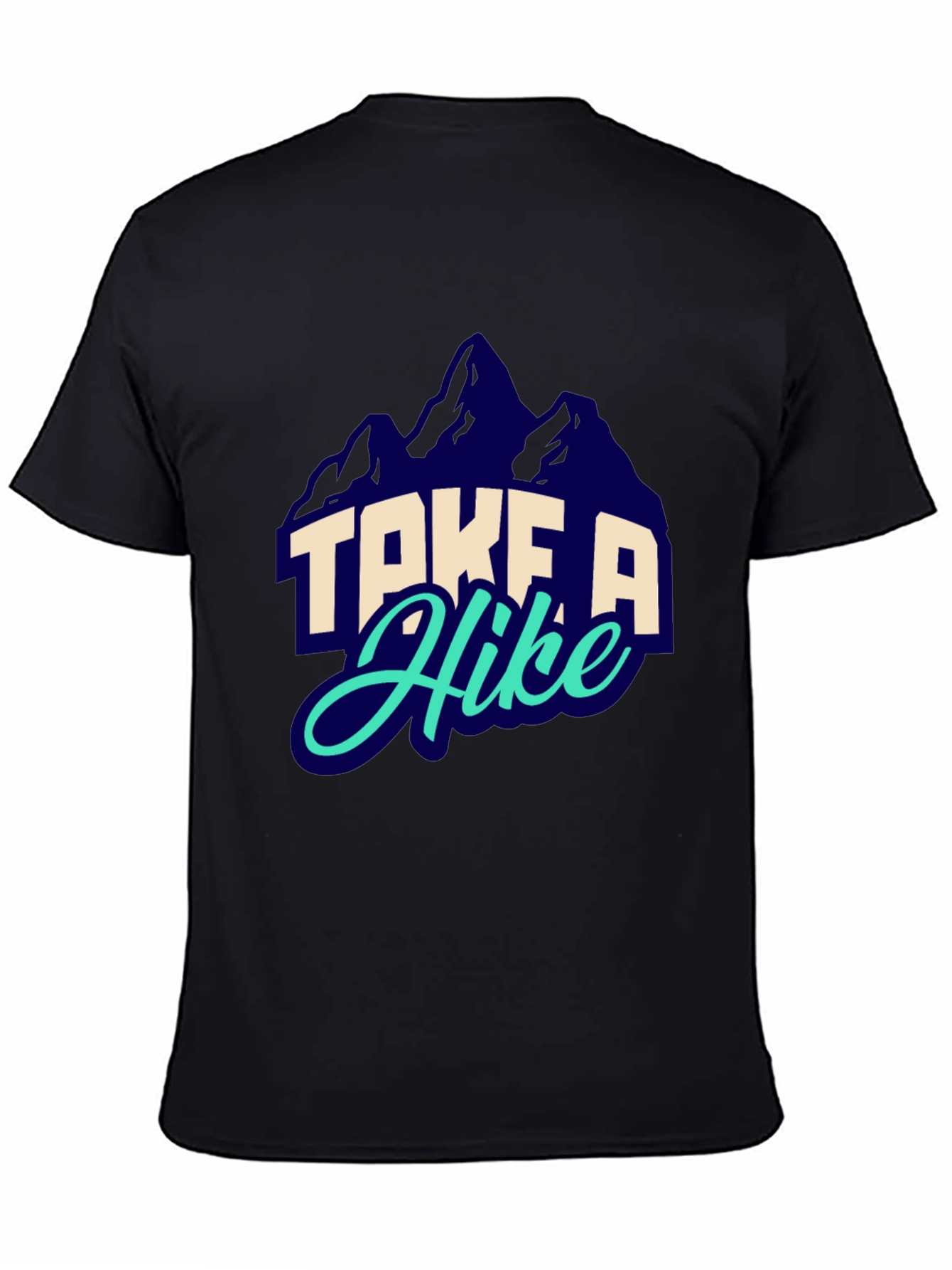 Camiseta Negra con Diseño de Montaña Take a Hike