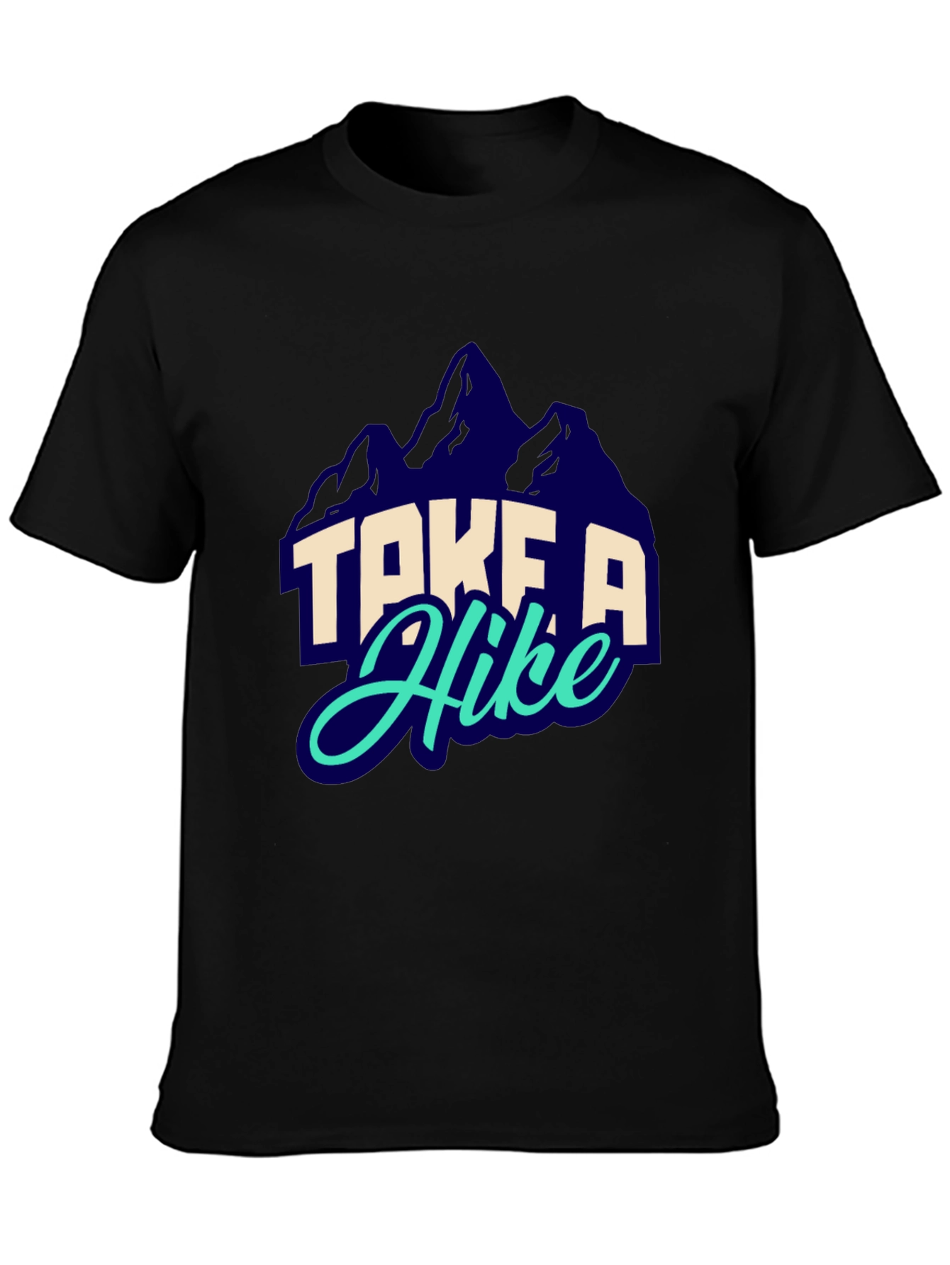 Camiseta Negra con Diseño de Montaña Take a Hike